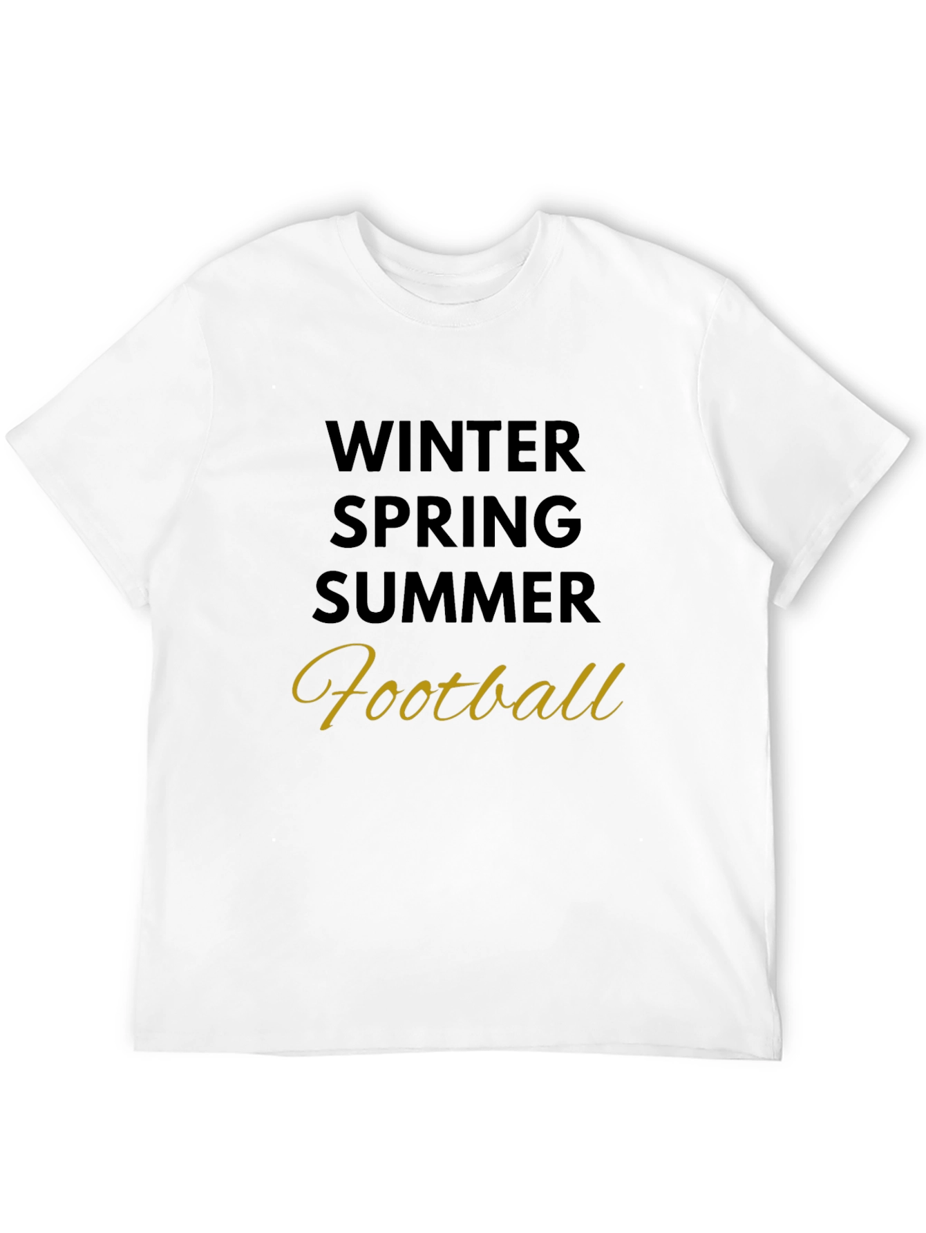 Black Winter Spring Summer Football T-Shirt view 12