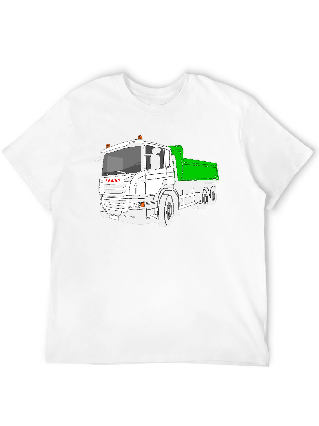 Black Truck Graphic T-Shirt - Black Heavy Duty Vehicle Tee view 12
