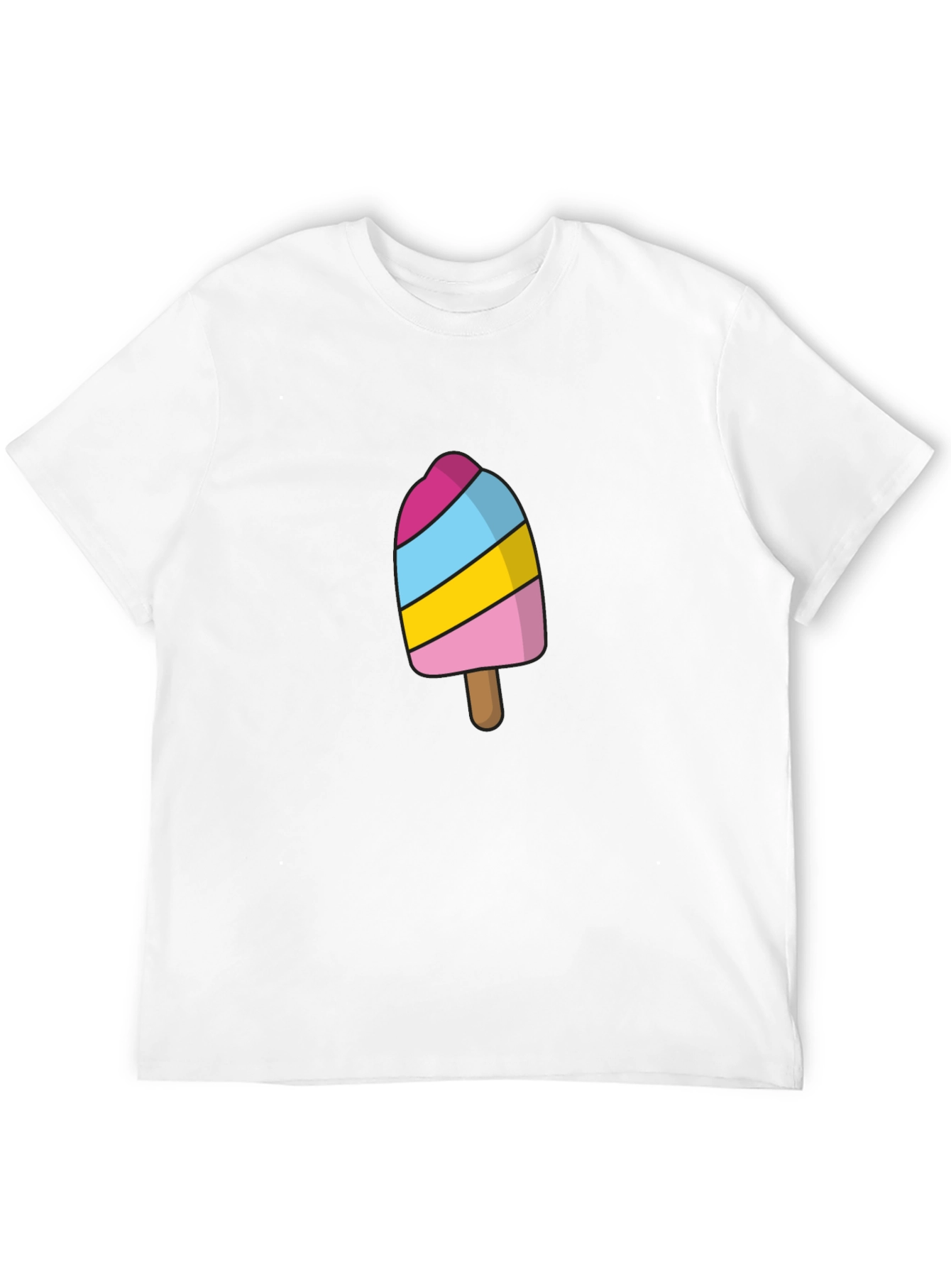 Black Fun Ice Cream Popsicle Graphic T-Shirt view 12