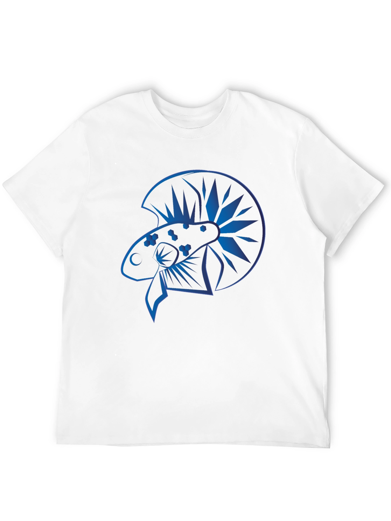 Black Blue Betta Fish Graphic Black T-Shirt view 12