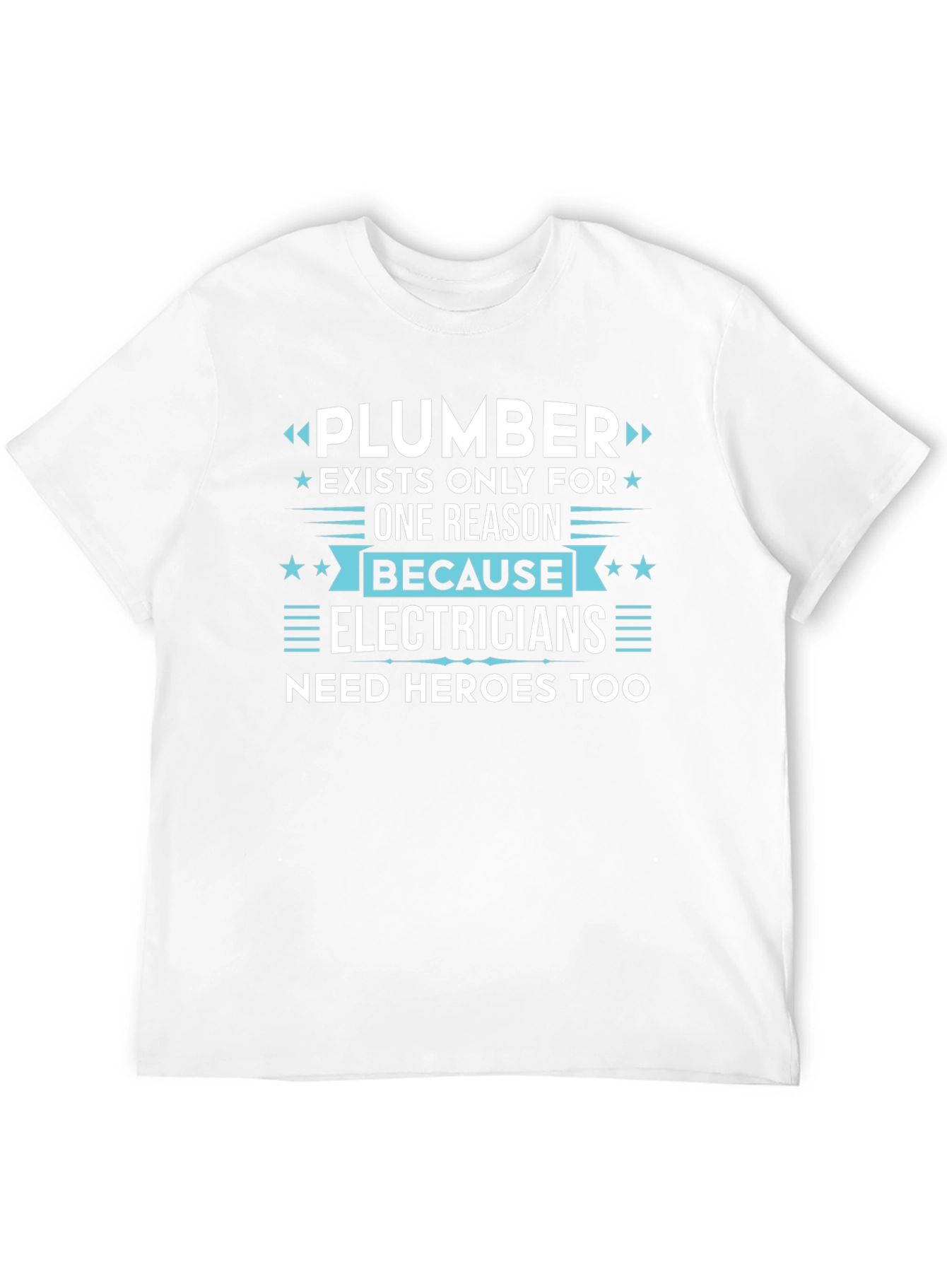 Black Plumber vs Electrician Funny T-Shirt view 12