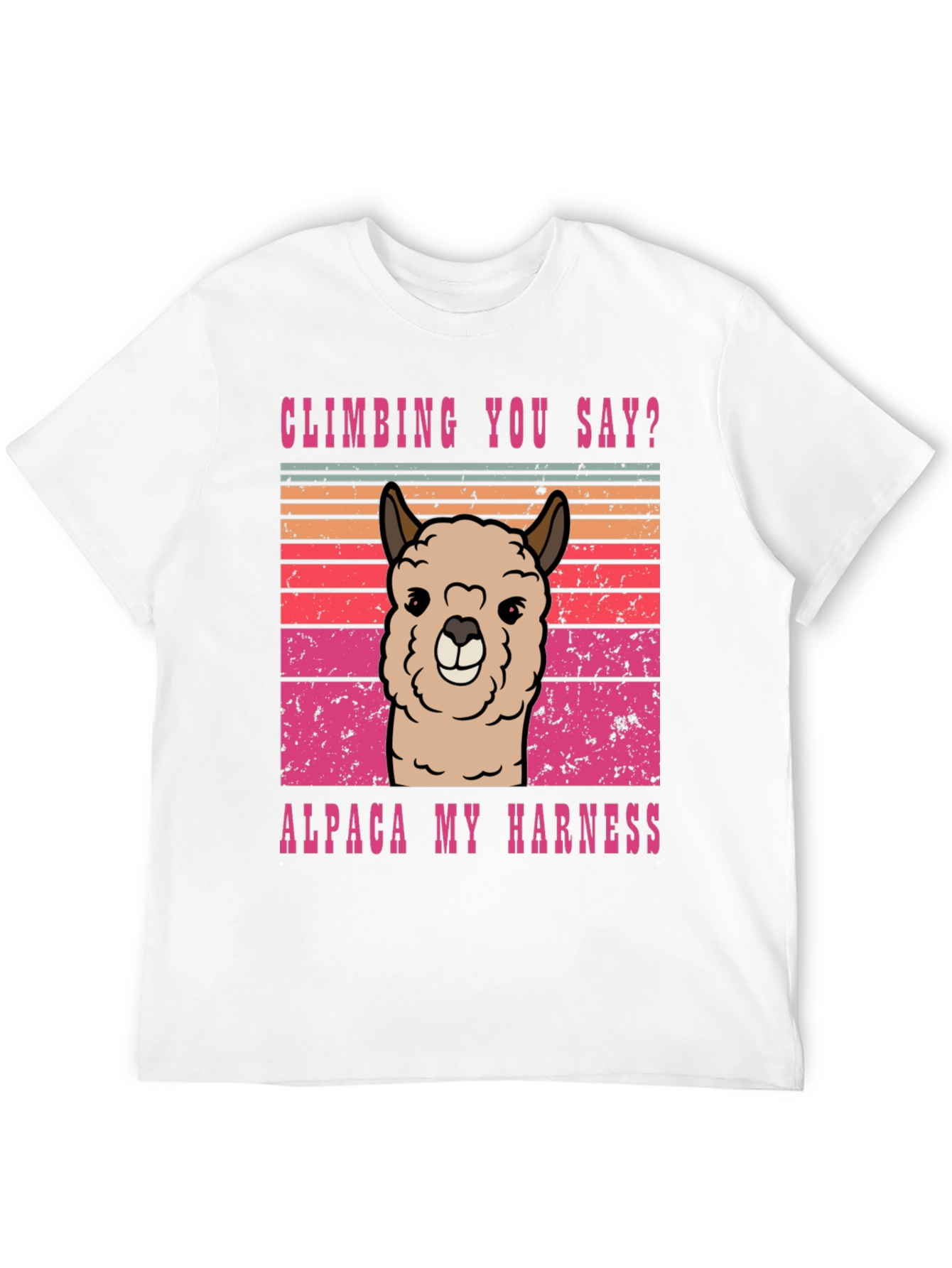 Black Climbing Alpaca T-Shirt - Alpaca My Harness view 12