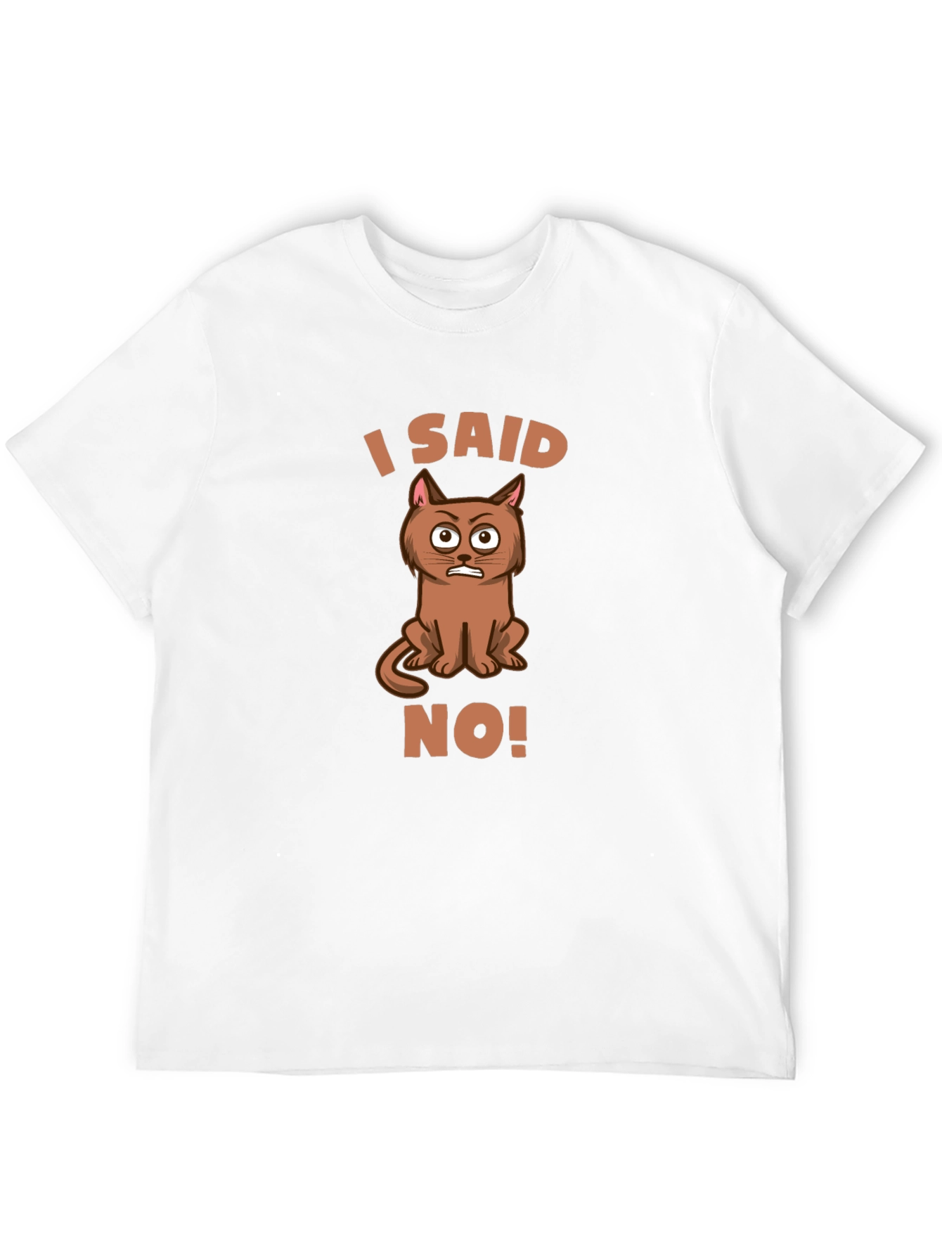 Black I Said No Cat Graphic Tee - Funny Sarcastic T-Shirt view 12