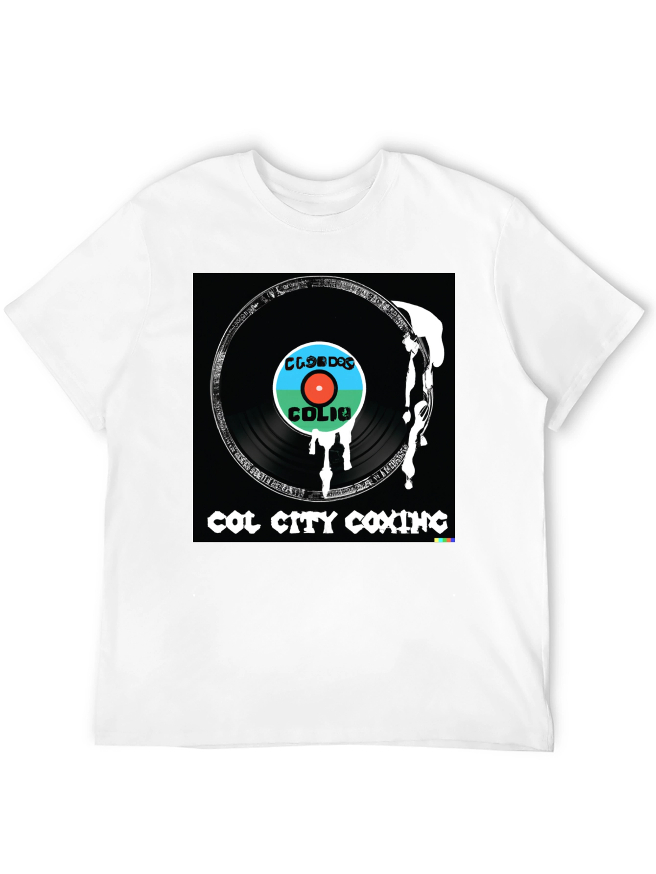 Black Col City Coxing Record Design Black T-Shirt view 12