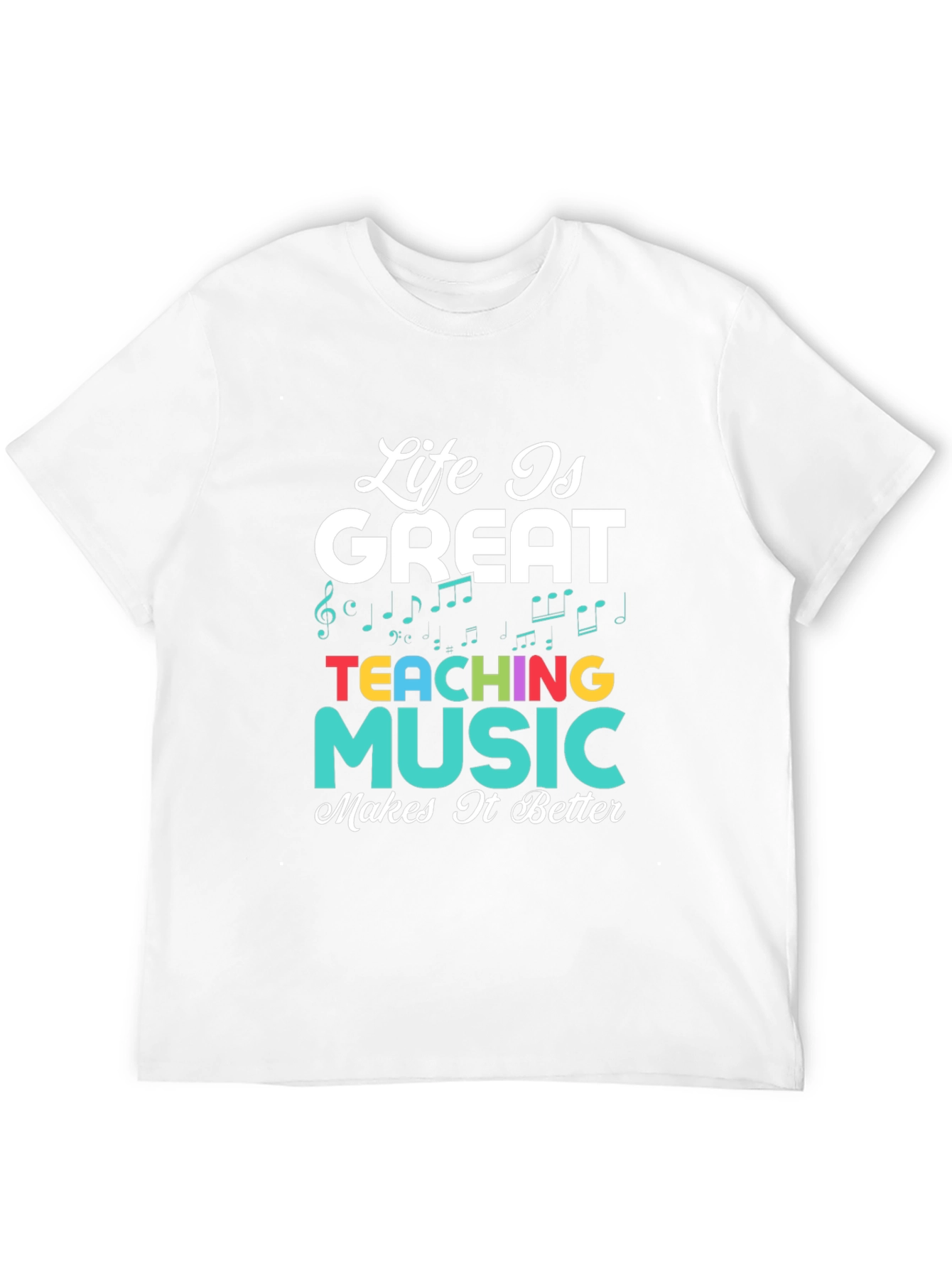 Black Life is Great Teaching Music Makes It Better T-Shirt view 12