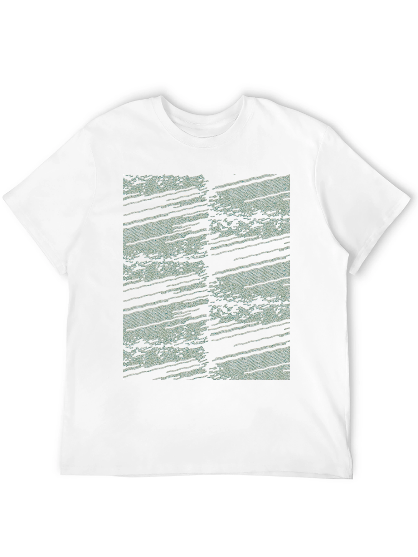 Black Abstract Pattern Black T-Shirt view 12