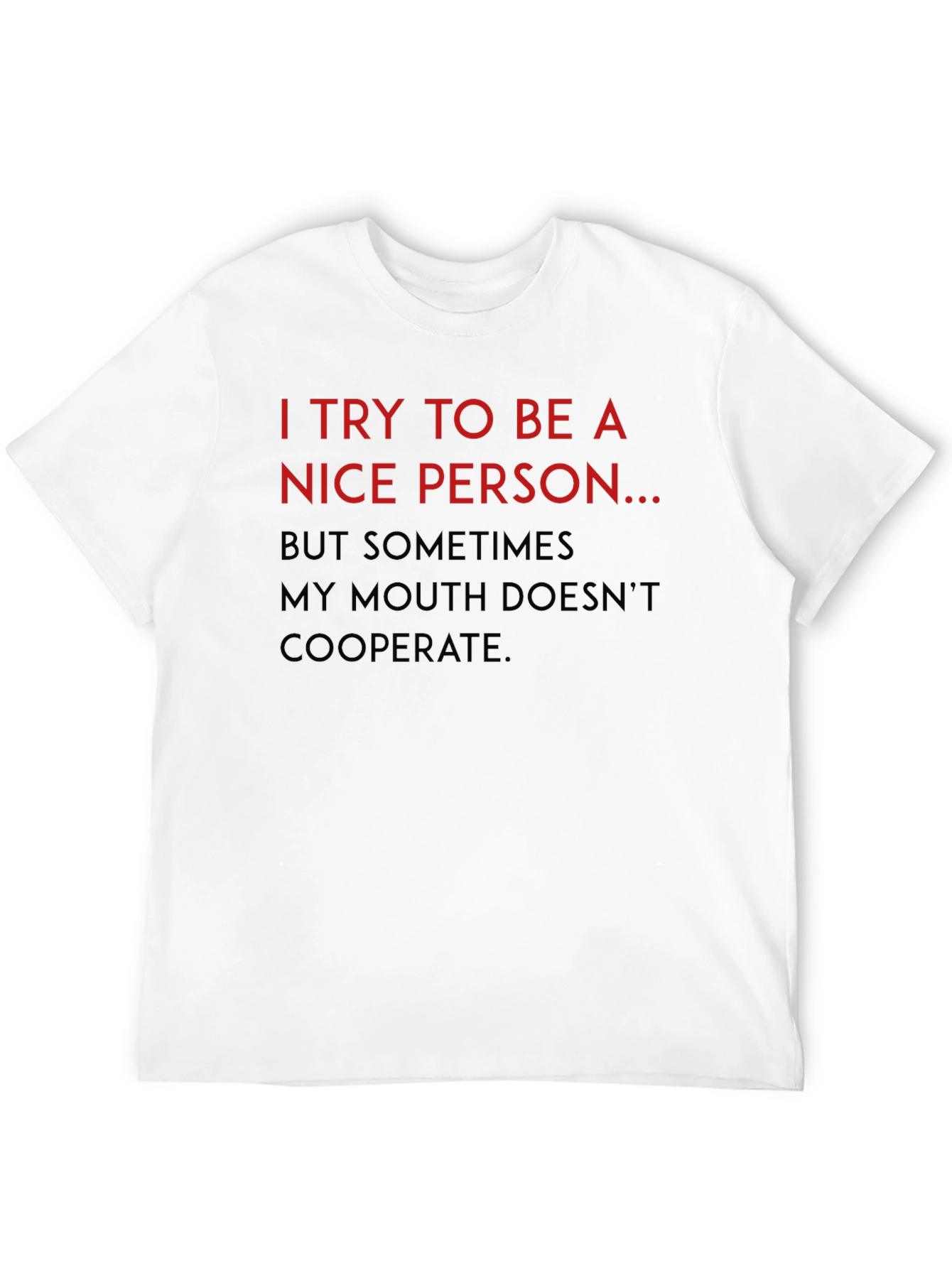 Black Funny "Nice Person" Graphic Tee view 12