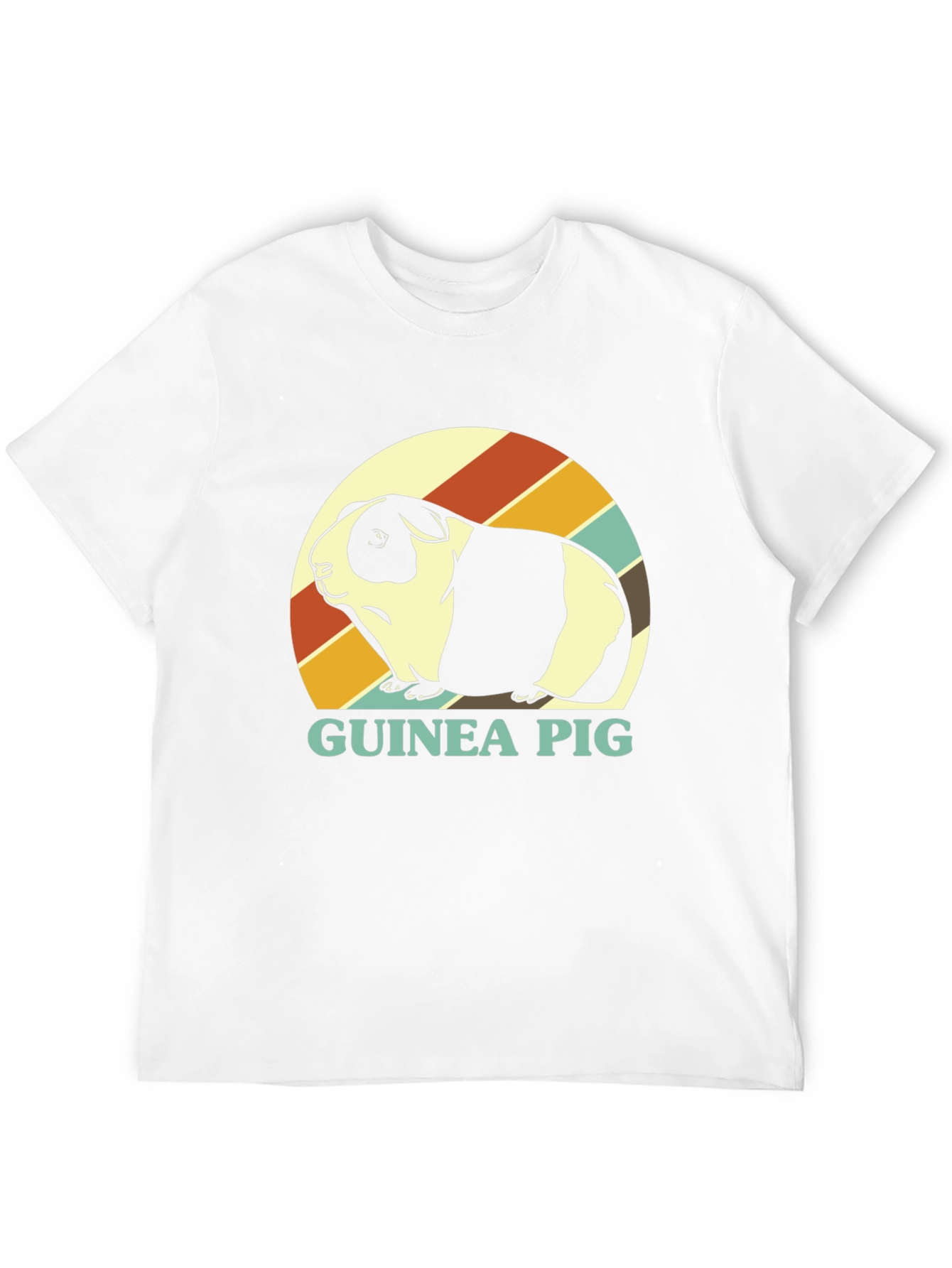 Black Guinea Pig Retro T-Shirt - Cute Pet Tee view 12