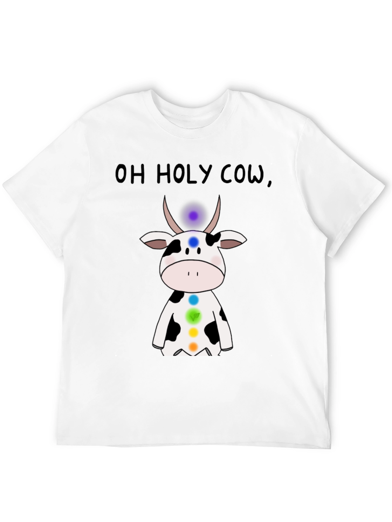 Black Oh Holy Cow Chakra T-Shirt - Spiritual Comfort view 12