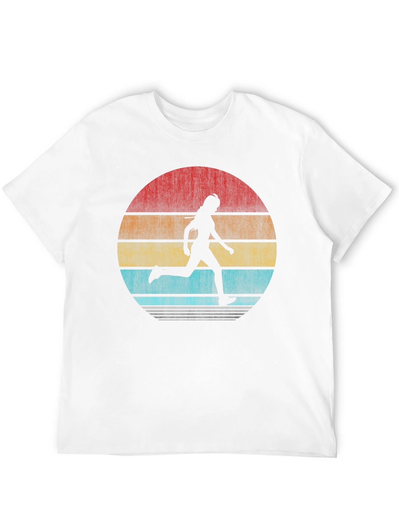 Retro Runner Graphic Tee - Vintage Sunset Design - 12