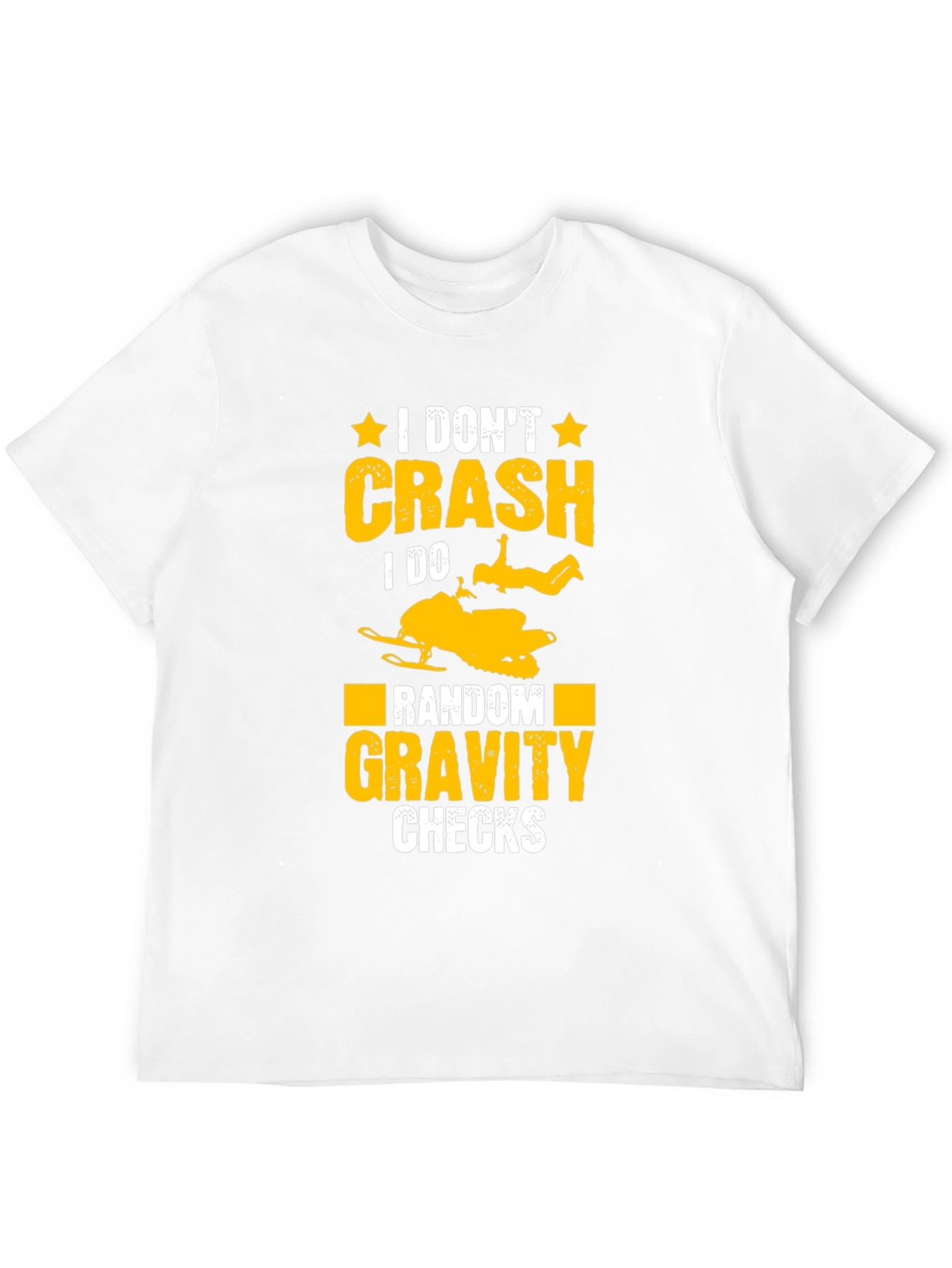 Black Funny Snowmobile T-Shirt: Random Gravity Checks view 12