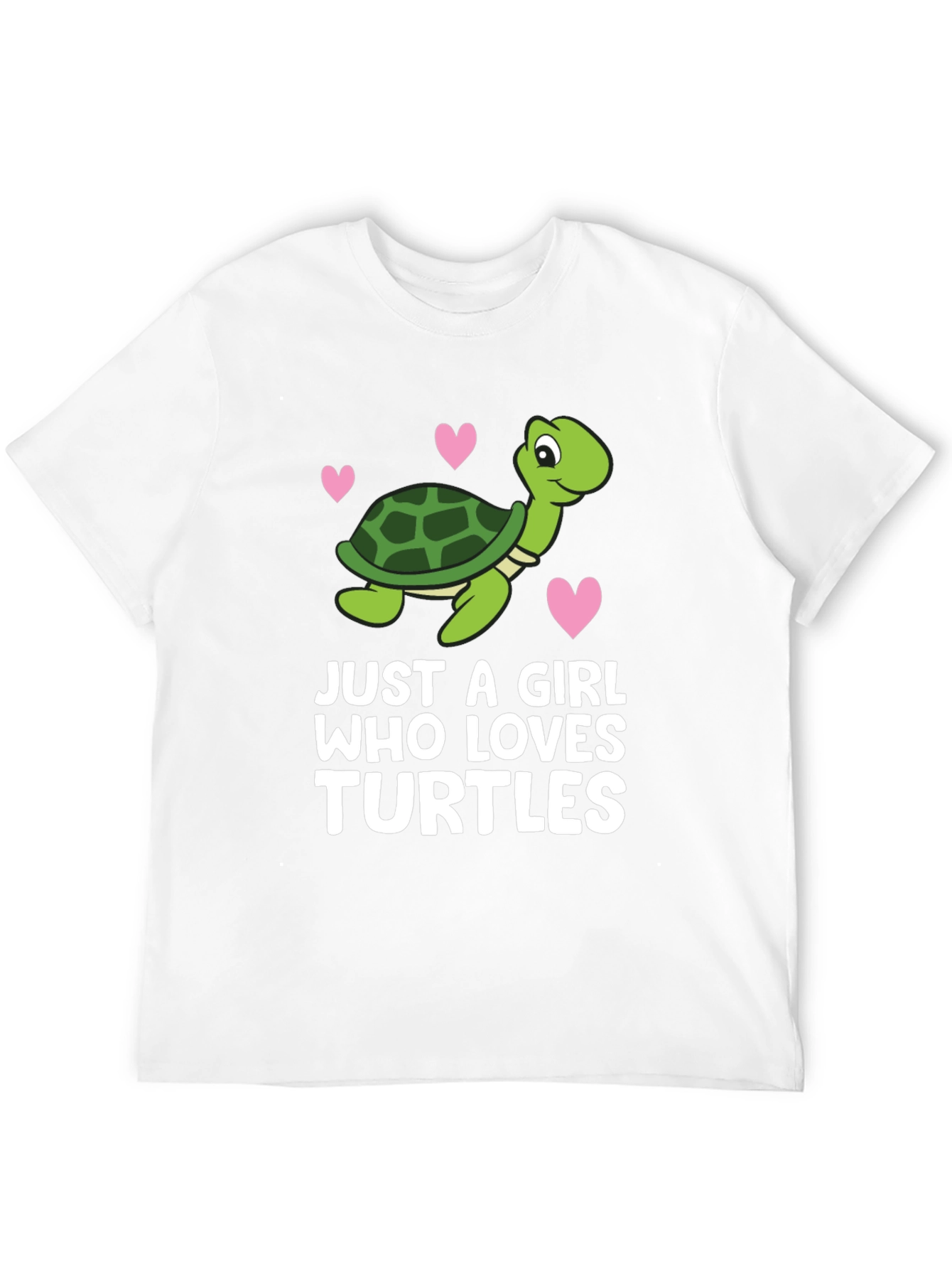 Black Cute Turtle Lover Tee - "Just A Girl Who Loves Turtles" view 12