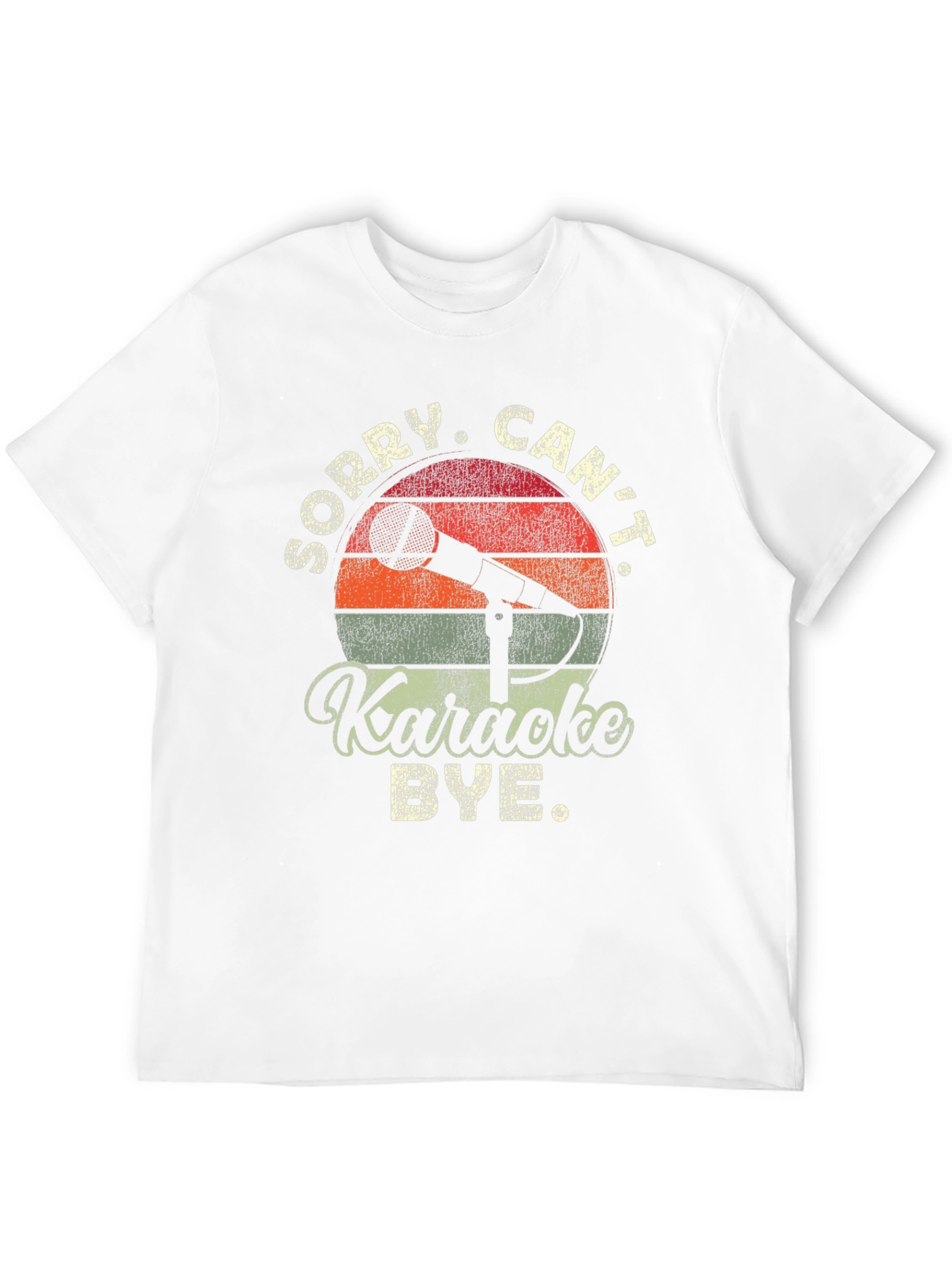 Black Karaoke T-Shirt: Sorry, Can't, Bye view 12