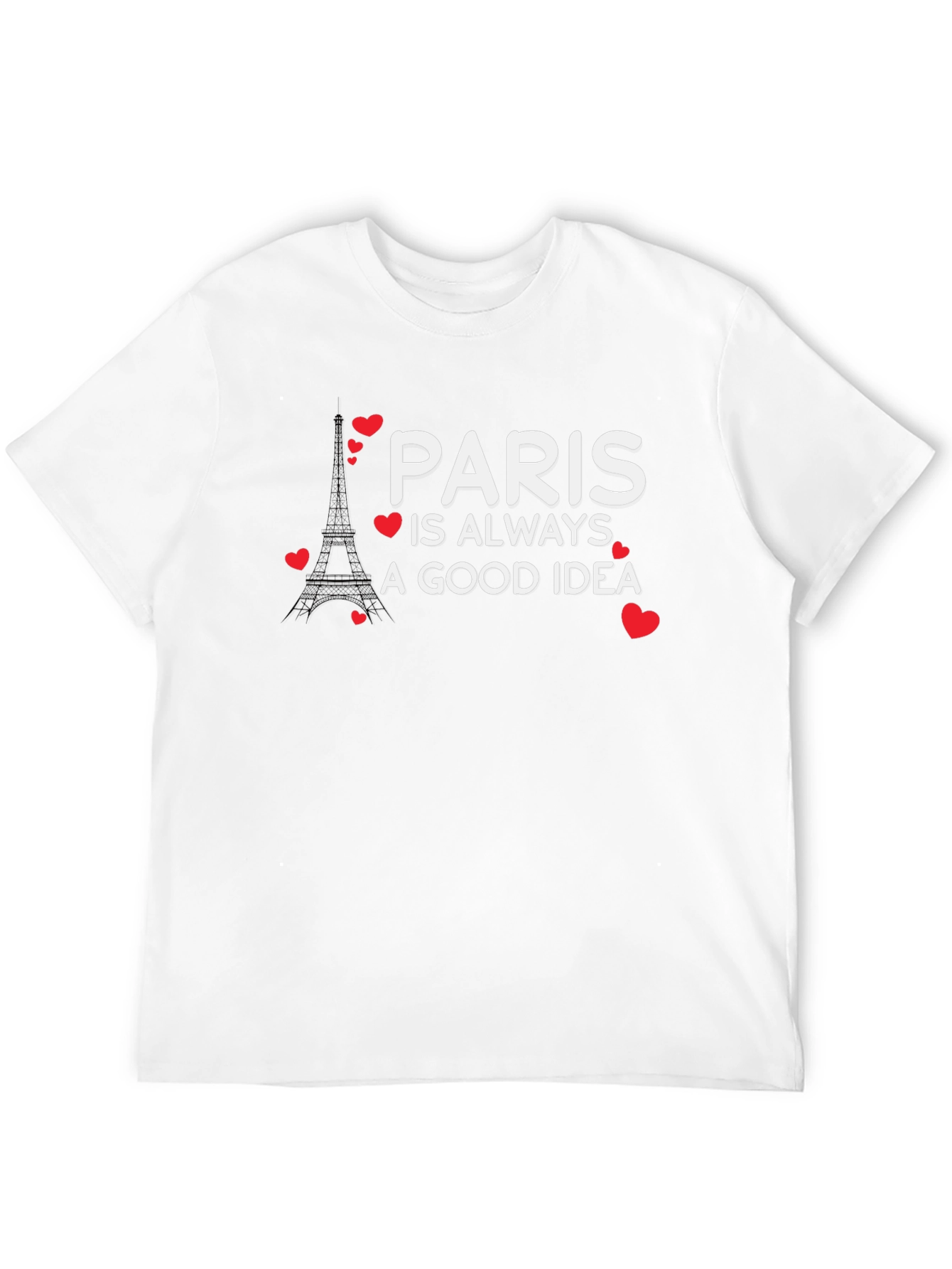 Black Paris is Always a Good Idea Graphic Tee view 12