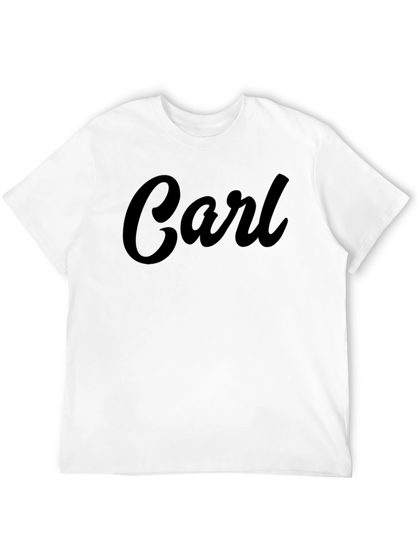 Black Personalized 'Carl' Black T-Shirt - Custom Name Tee view 12