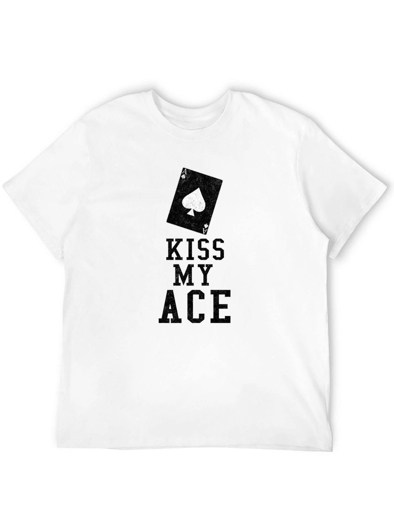 Black Kiss My Ace Black Graphic T-Shirt view 12