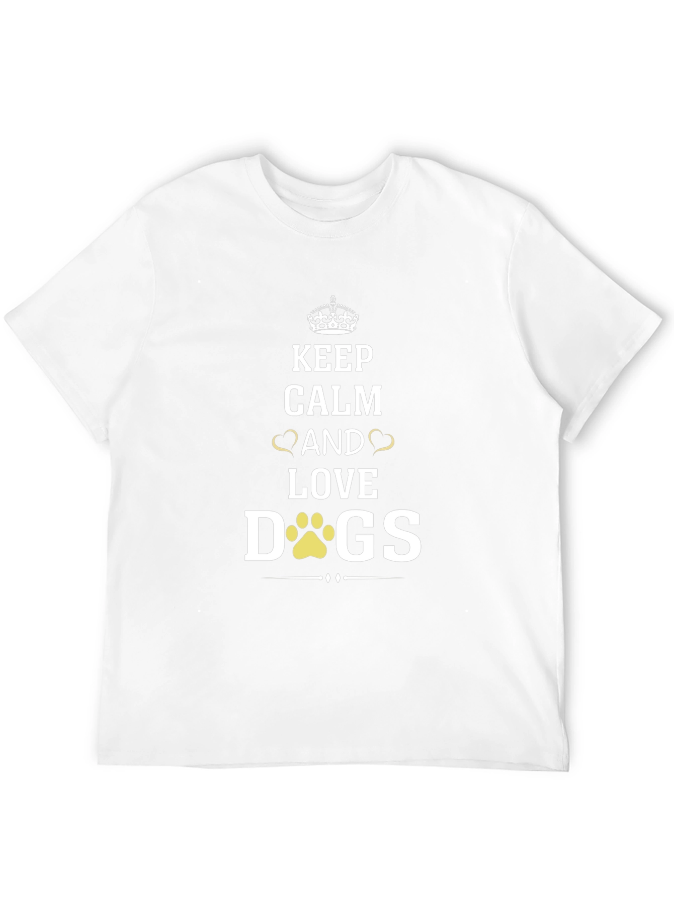 Black Keep Calm and Love Dogs T-Shirt - Black view 12