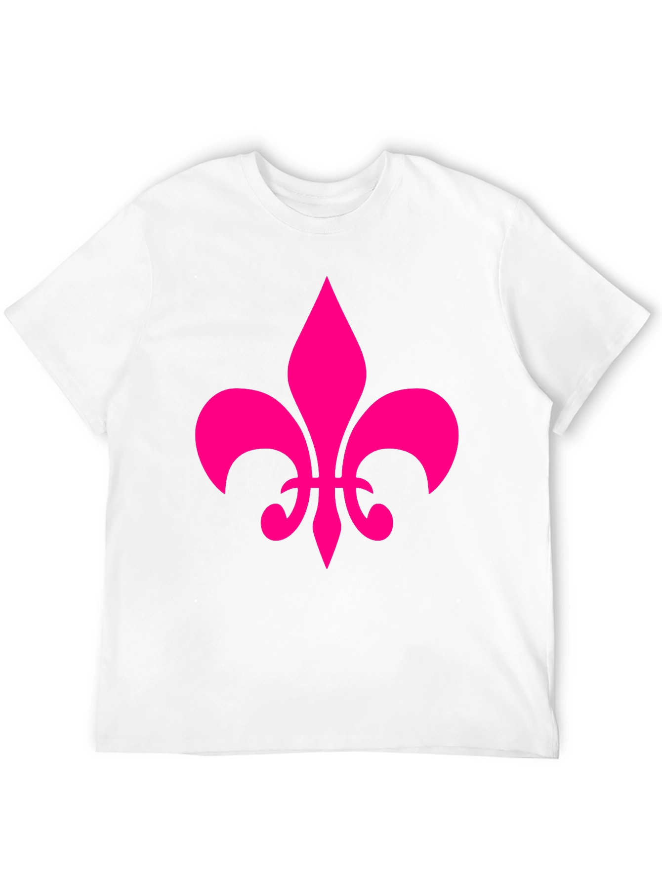 Black Fleur-de-Lis Graphic Tee - Casual Cotton Blend Shirt view 12