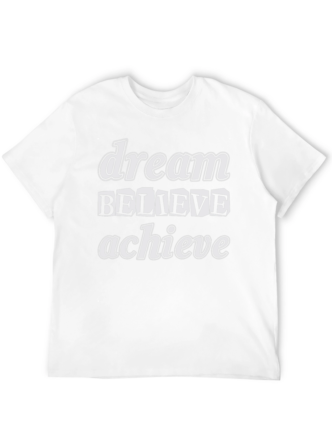 Black Dream Believe Achieve Graphic T-Shirt view 12
