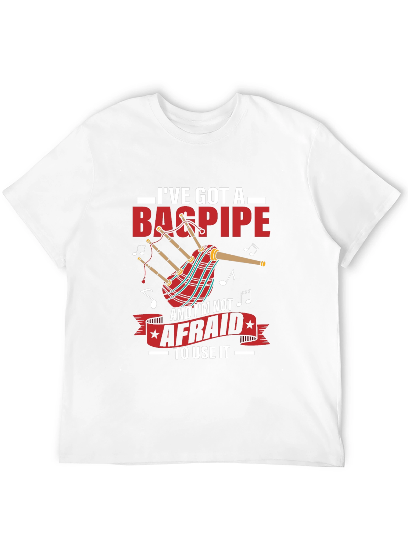Black Bagpipe T-Shirt - I've Got A Bagpipe view 12