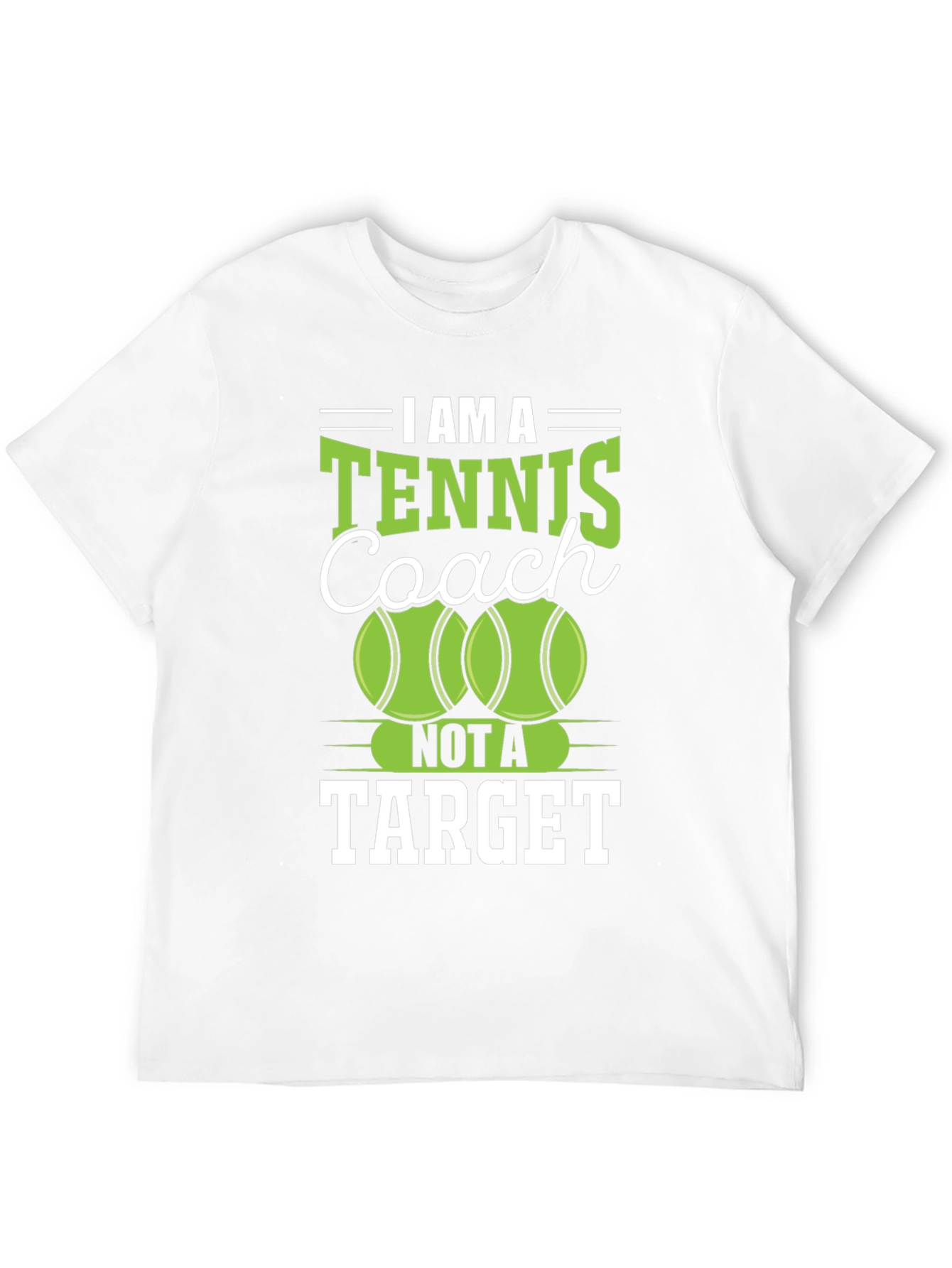 Black Tennis Coach T-Shirt - I Am A Tennis Coach, Not a Target view 12