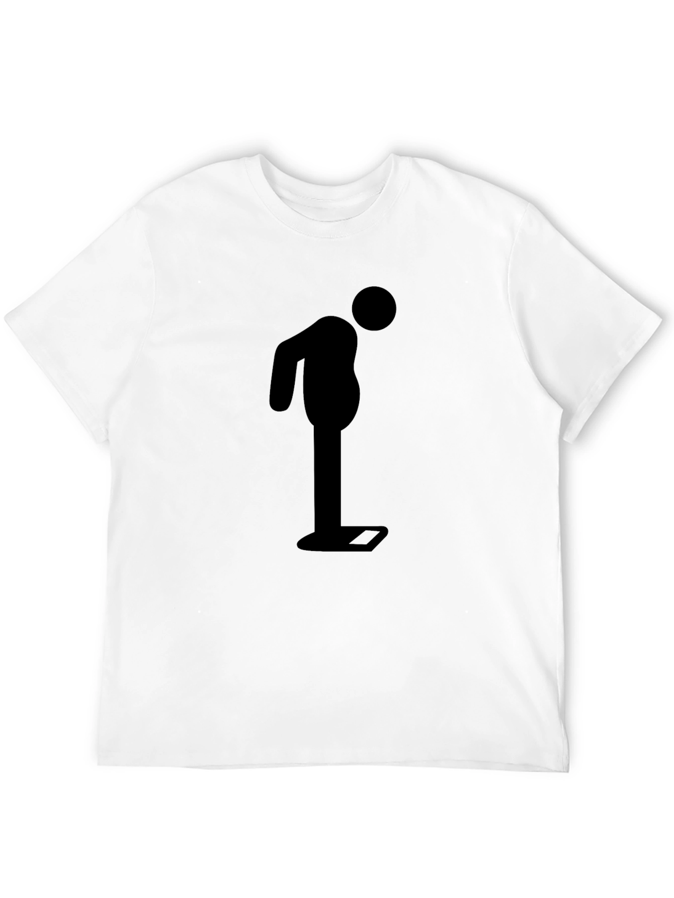 Black Funny Weight Loss T-Shirt - Weighing Man view 12