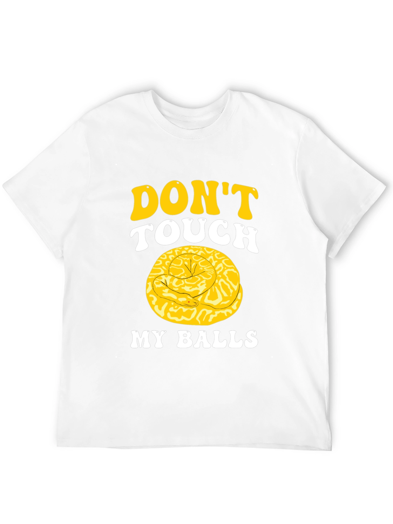 Black Don't Touch My Balls Funny Snake T-Shirt view 12