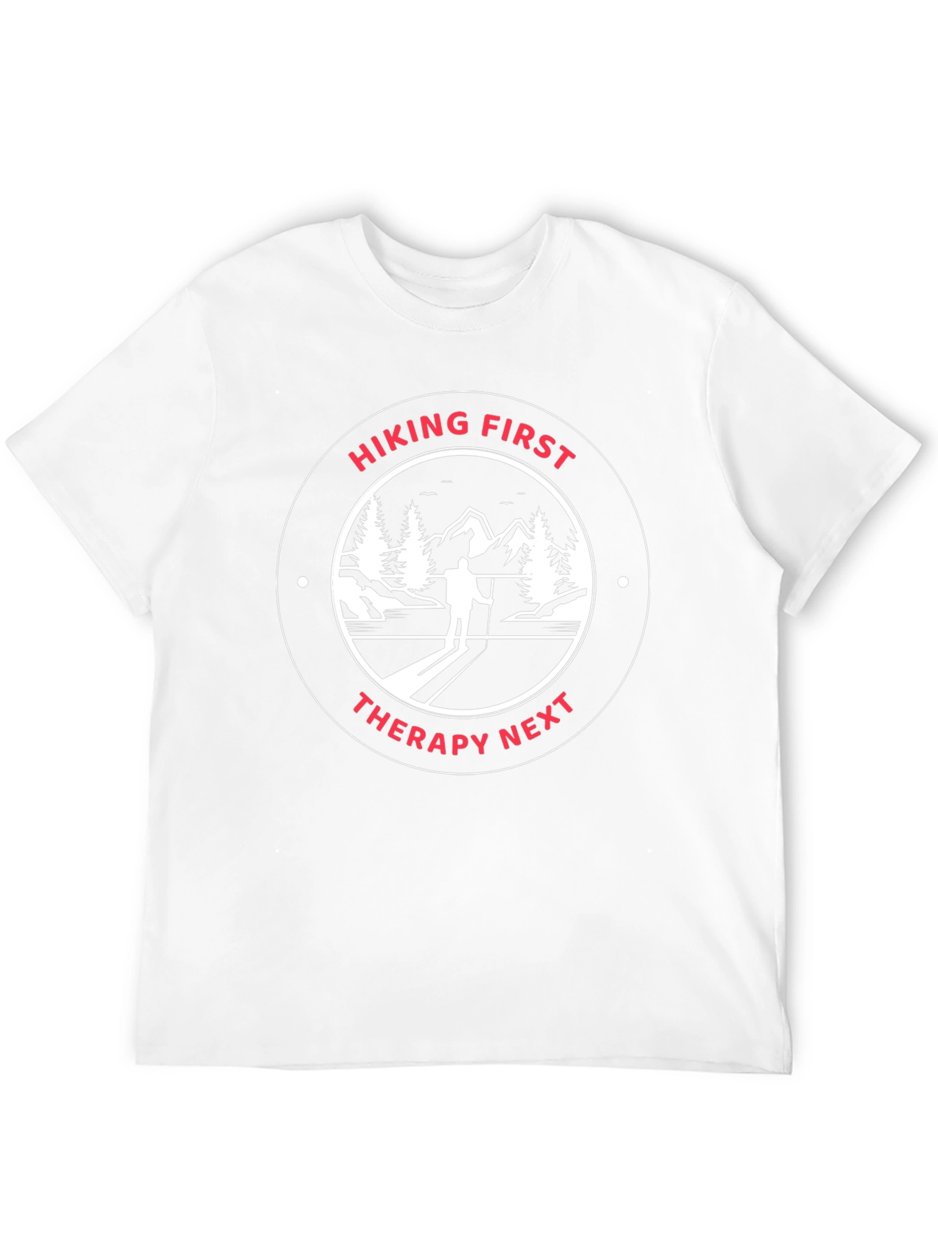 Black Hiking First Therapy Next Graphic T-Shirt view 12