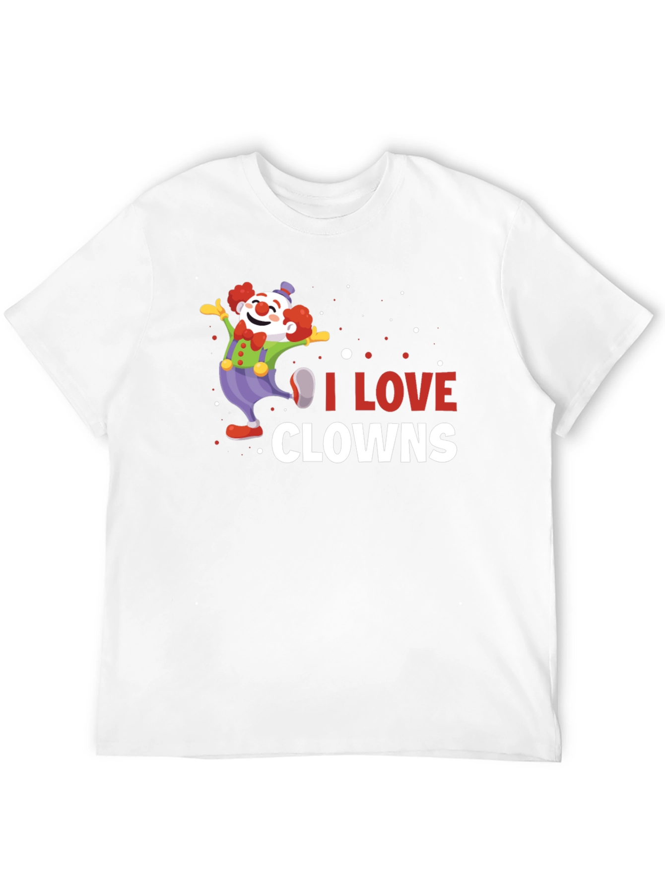 Black I Love Clowns Graphic Tee - Black Cotton T-Shirt view 12