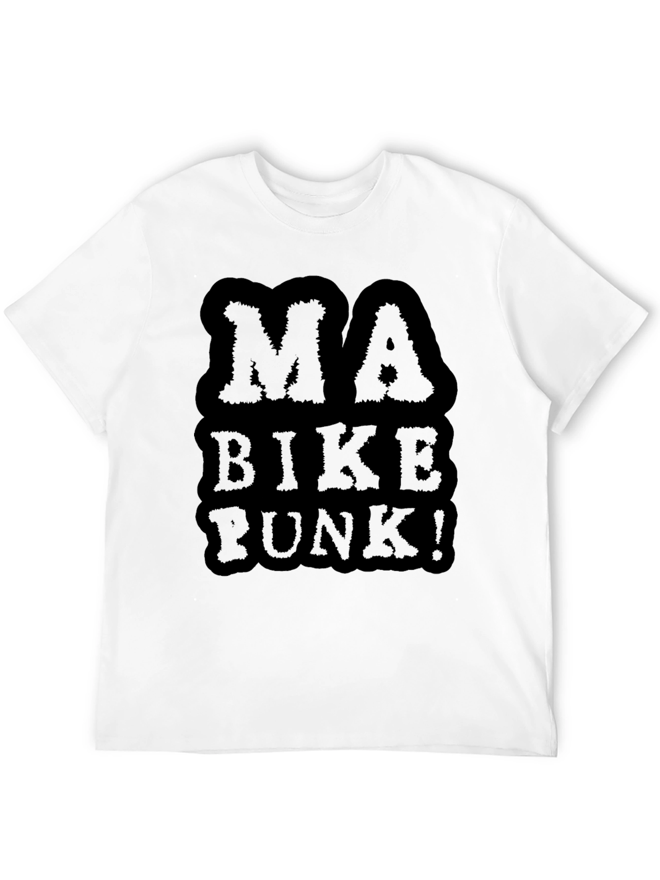 Black Ma Bike Punk Graphic Tee - Black Cotton T-Shirt view 12