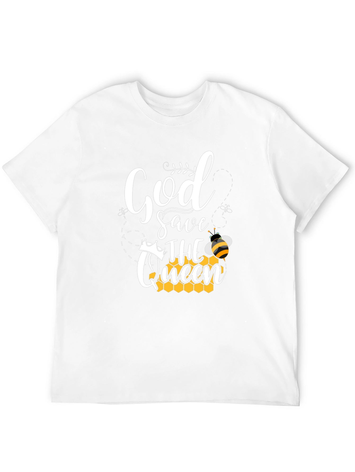 Black God Save The Queen Bee T-Shirt view 12