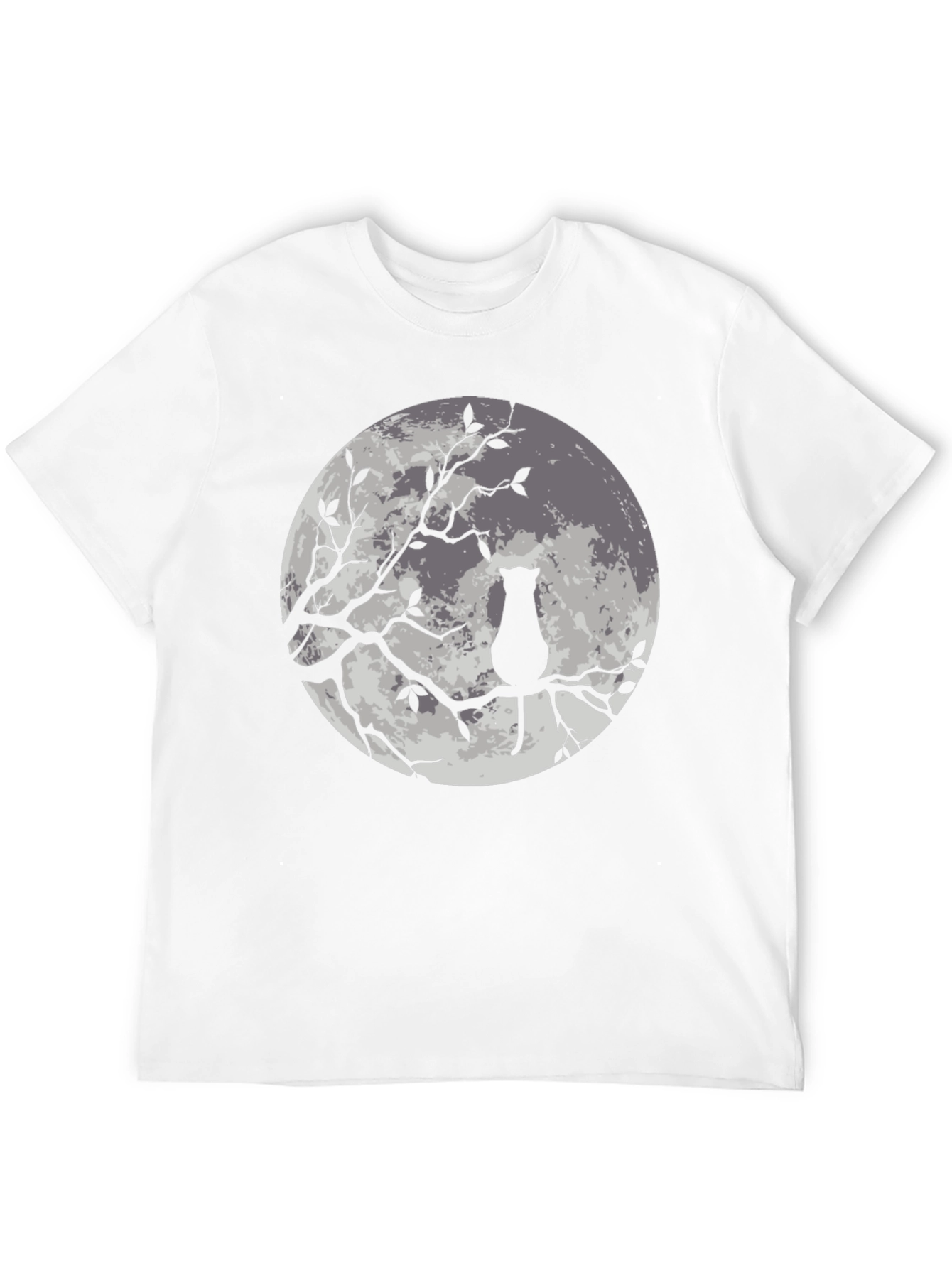 Black Moon Cat Graphic Tee - Stylish Black T-Shirt view 12