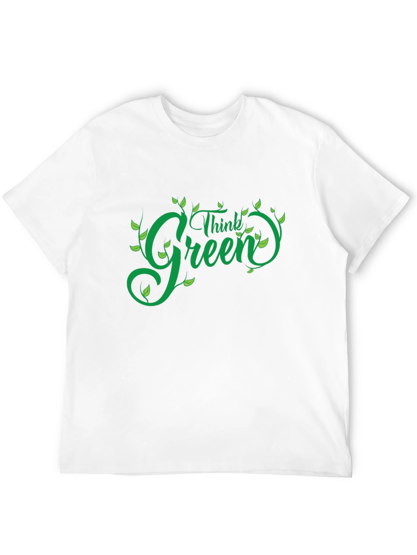 Black Think Green T-Shirt - Eco Friendly Design view 12