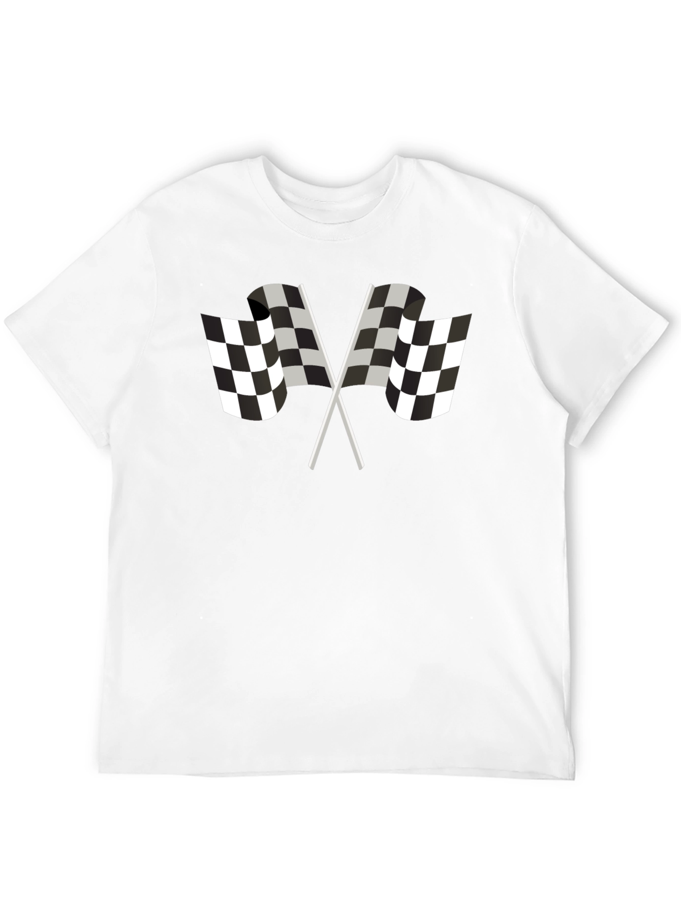 Black Checkered Flag Graphic Tee - Motorsport Racing Fan Shirt view 12