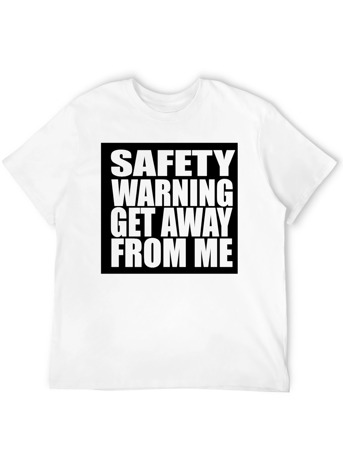 Black Safety Warning Get Away From Me Black Tee view 12