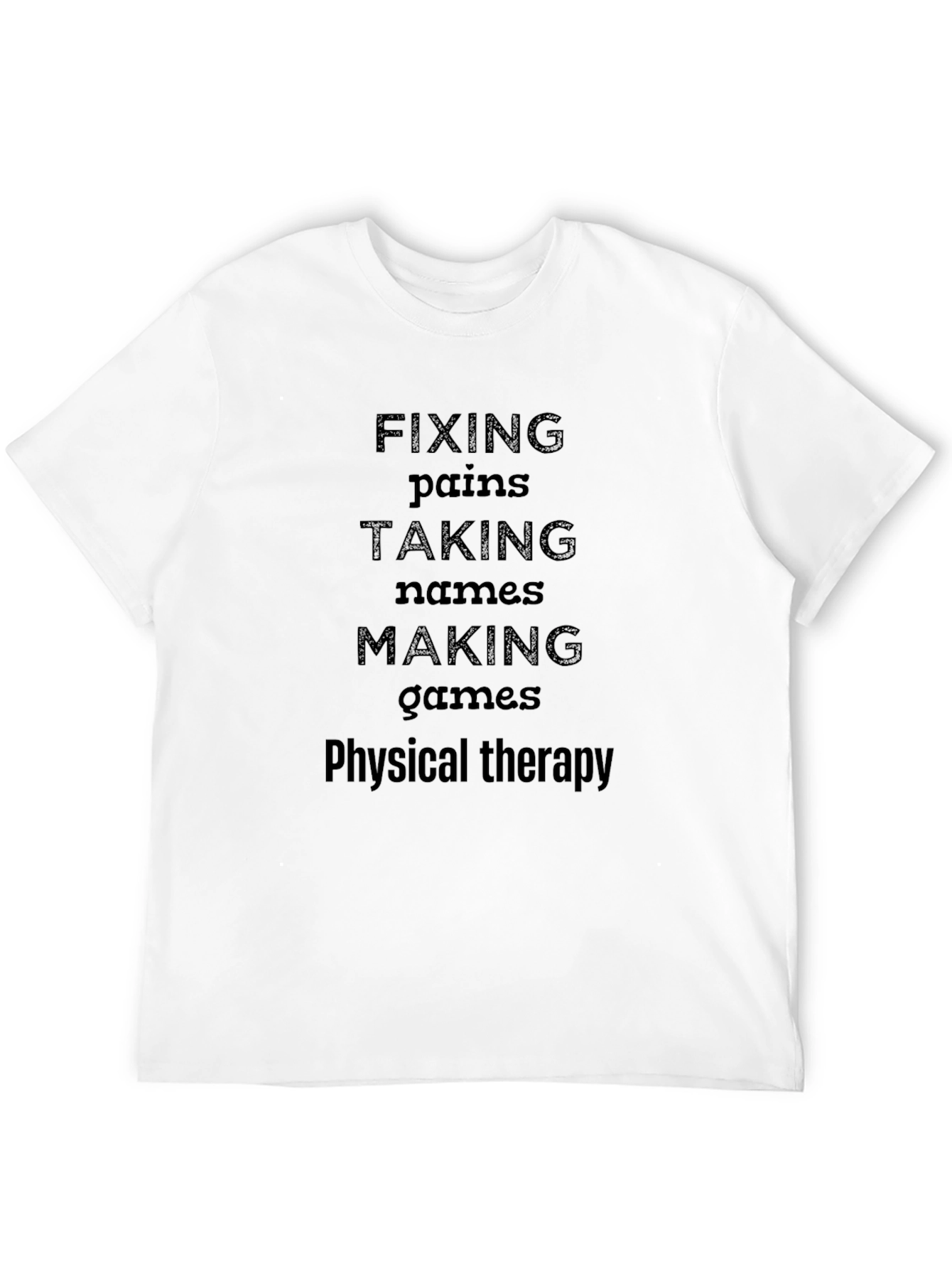 Black Funny Physical Therapy T-Shirt view 12