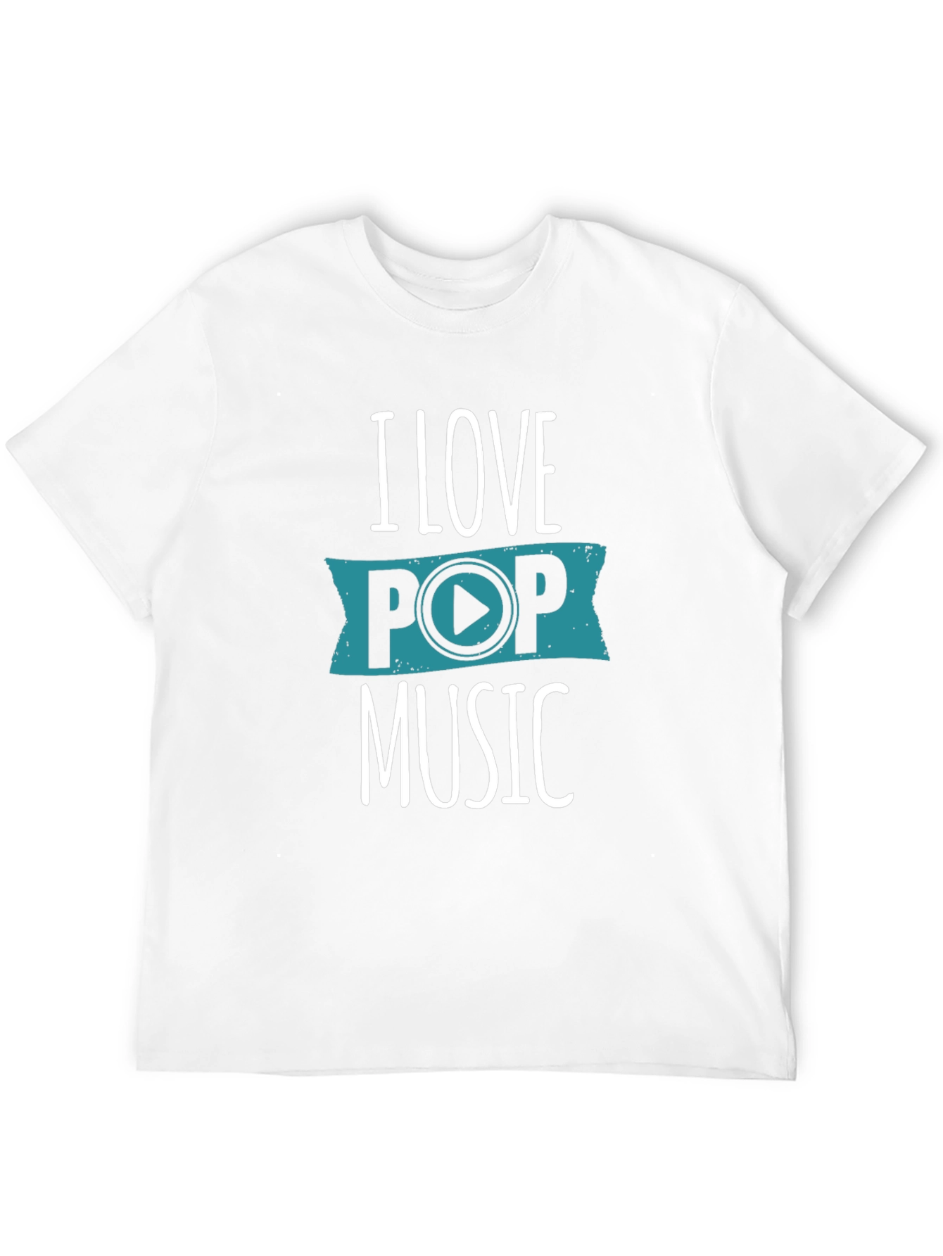 Black I Love Pop Music Graphic T-Shirt - Black view 12
