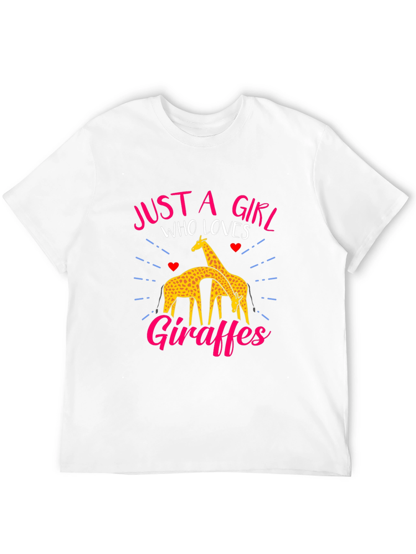 Black Just a Girl Who Loves Giraffes Black T-Shirt view 12