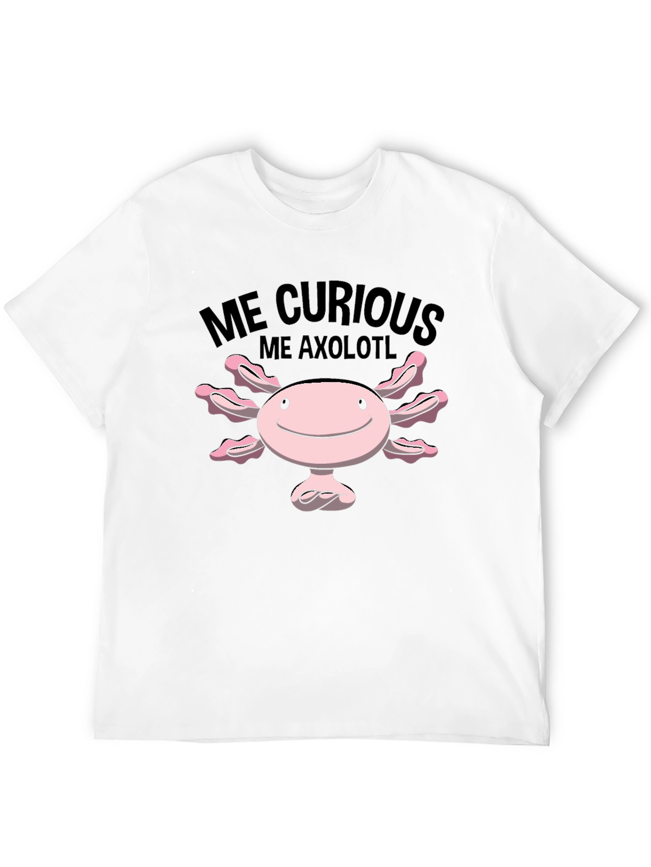Black Me Curious Me Axolotl Graphic Tee - Black view 12