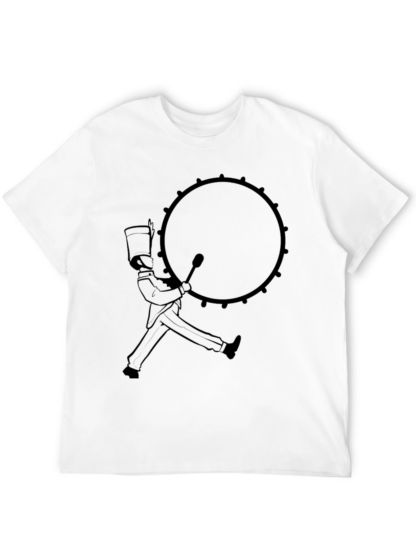 Black Marching Band Drummer T-Shirt view 12