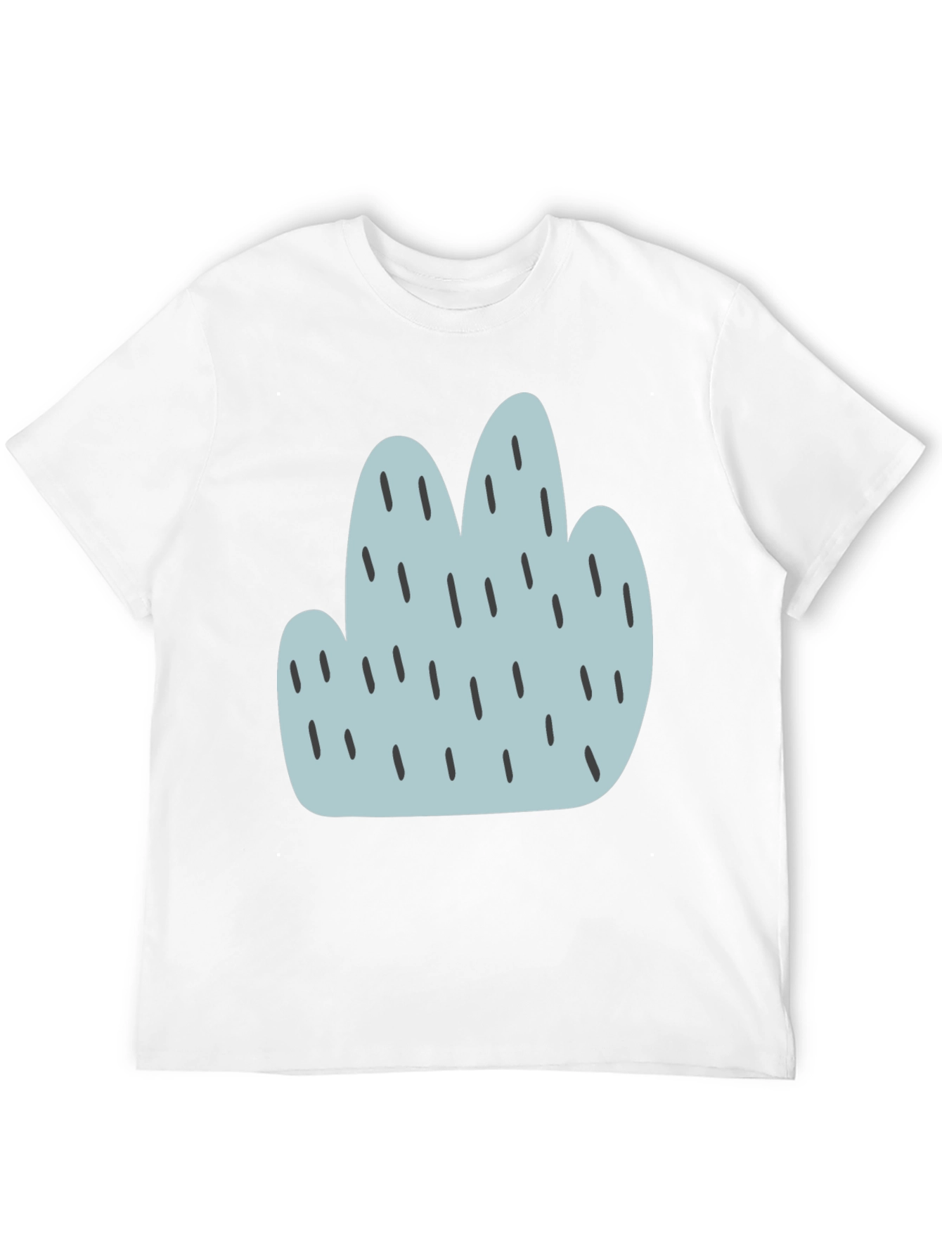 Black Trendy Cactus Graphic Black T-Shirt view 12