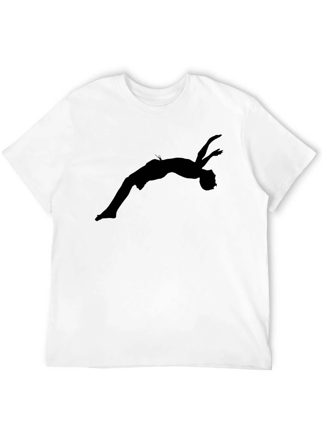 Black Black T-Shirt with Acrobat Silhouette Graphic view 12