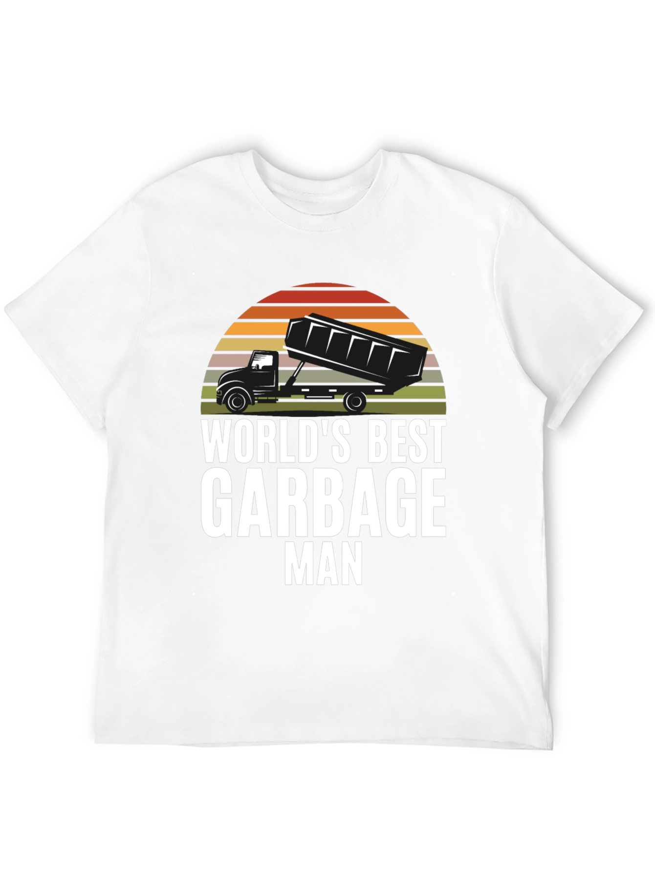Black World's Best Garbage Man Black Graphic T-Shirt view 12