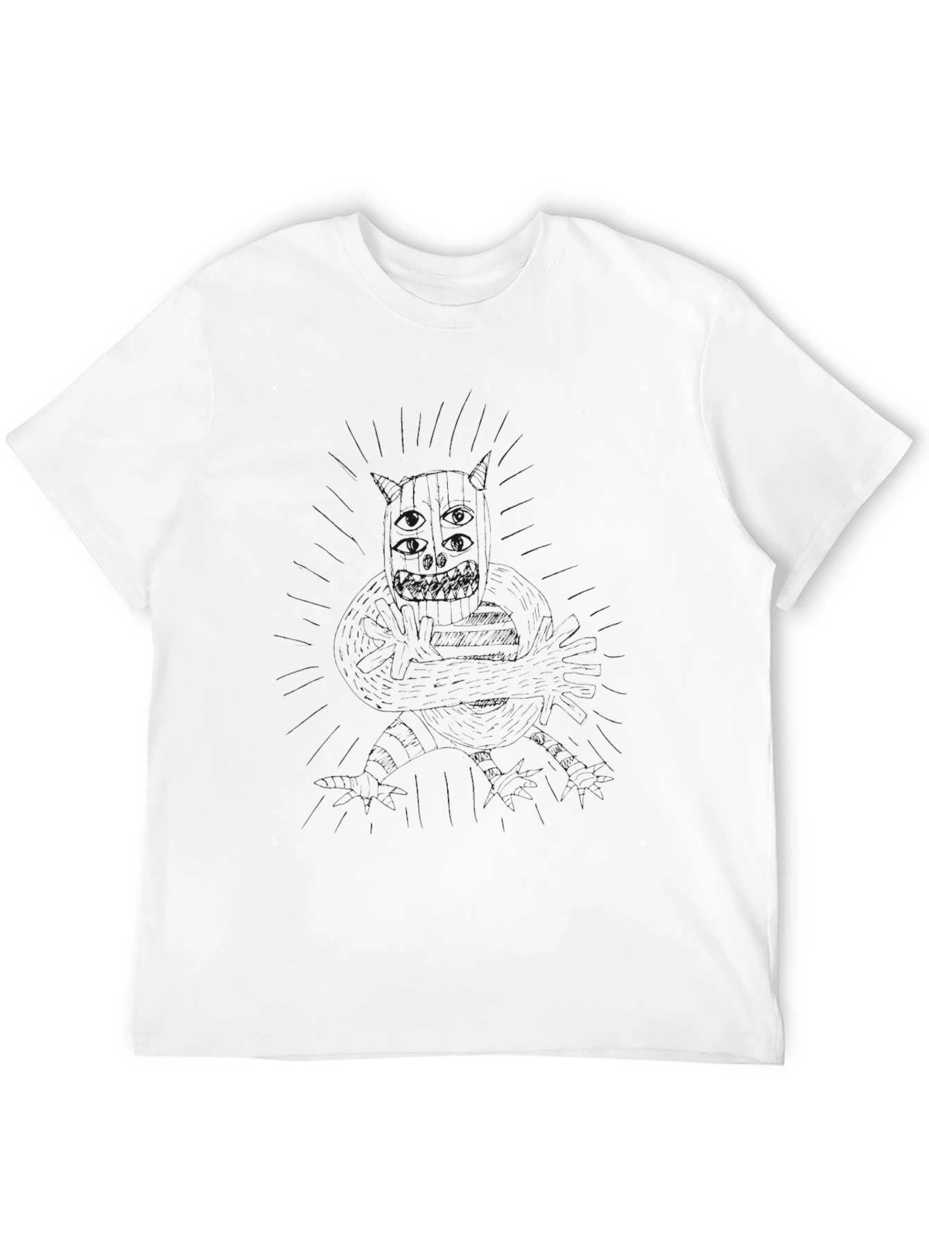 Black Men's Black Crew Neck T-Shirt view 12