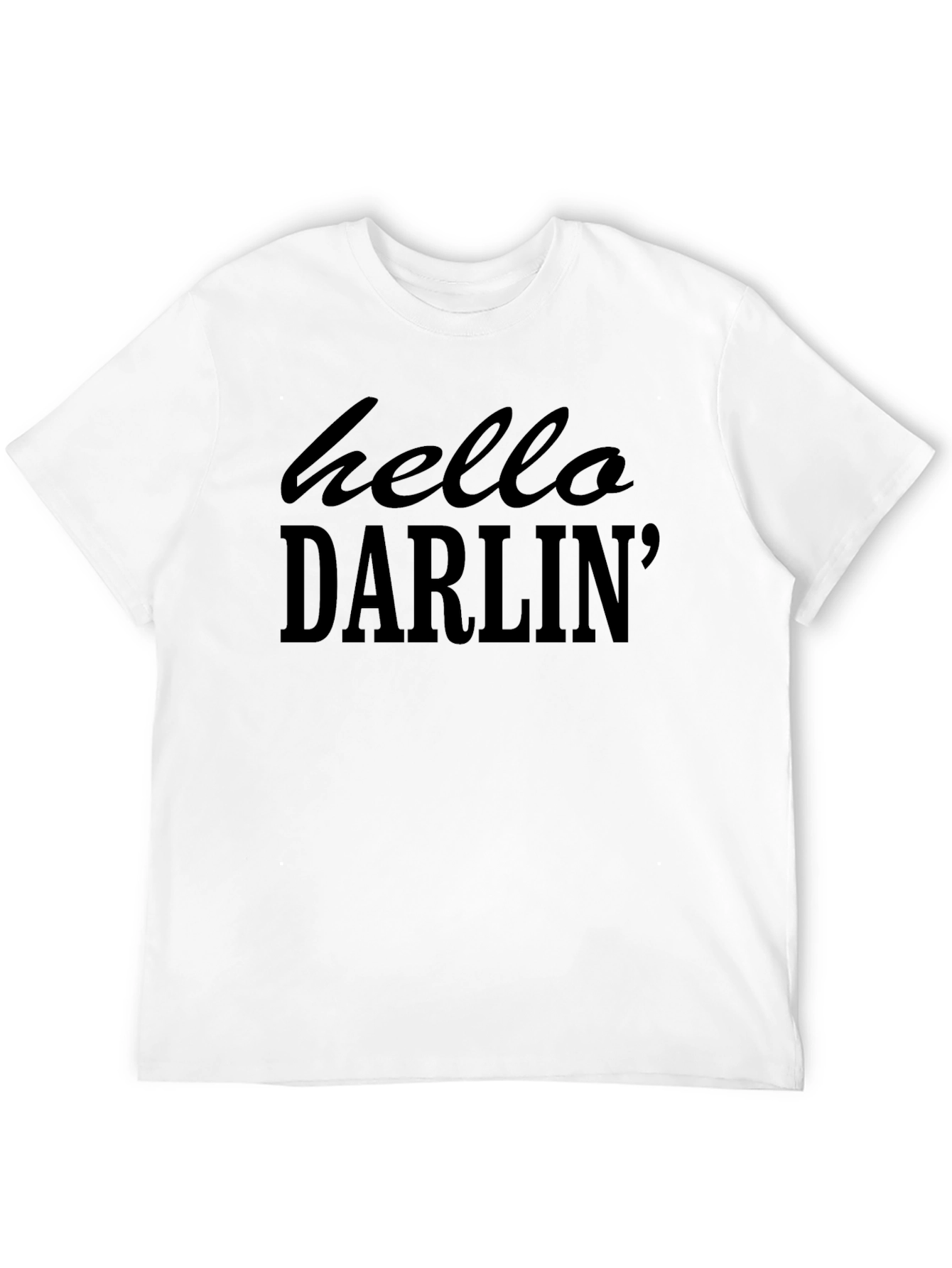 Black Hello Darlin' Graphic Tee - Men's Black T-Shirt view 12