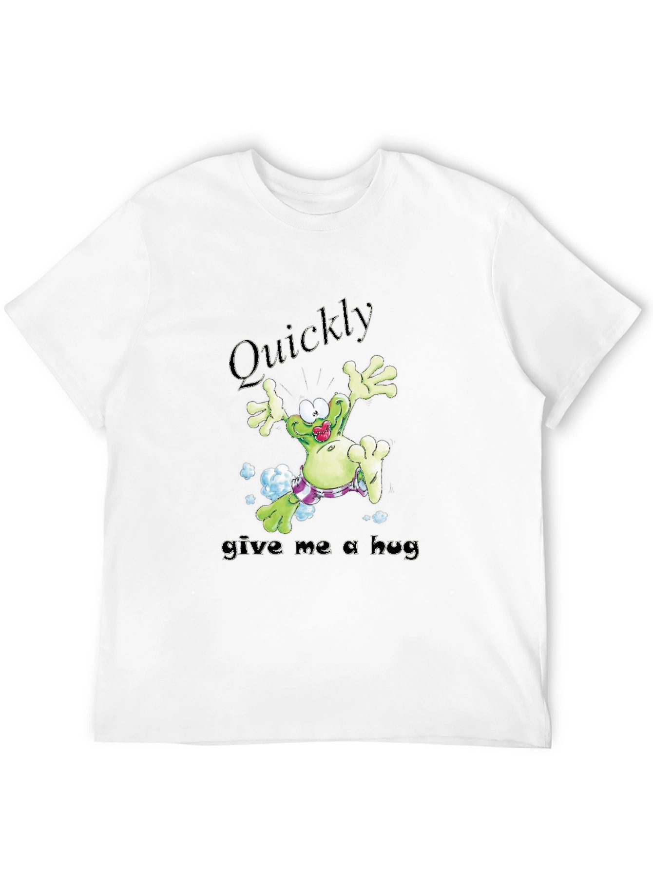 Black Frog 'Quickly Give Me a Hug' Black T-Shirt view 12