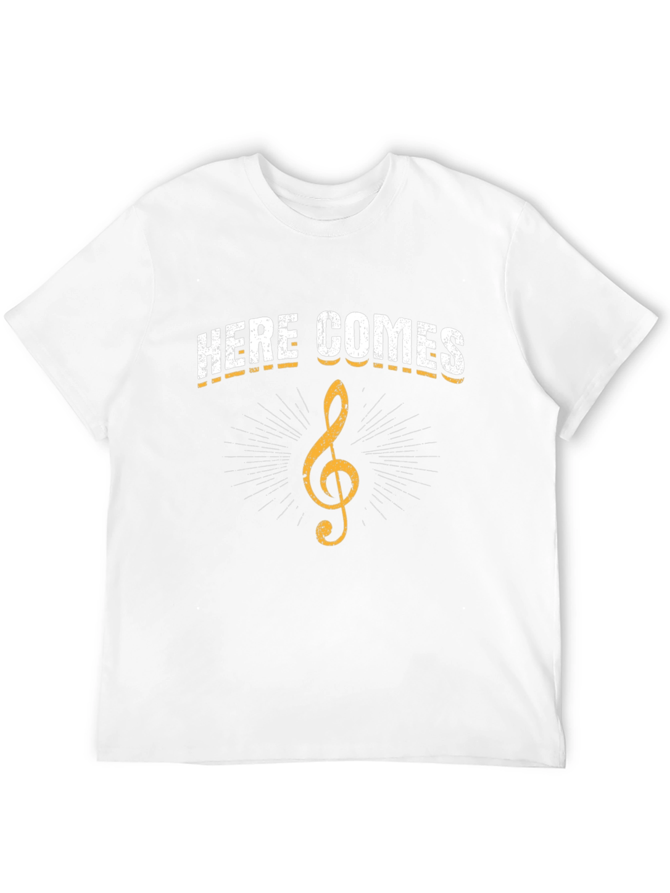 Black Here Comes Treble Clef Graphic T-Shirt view 12