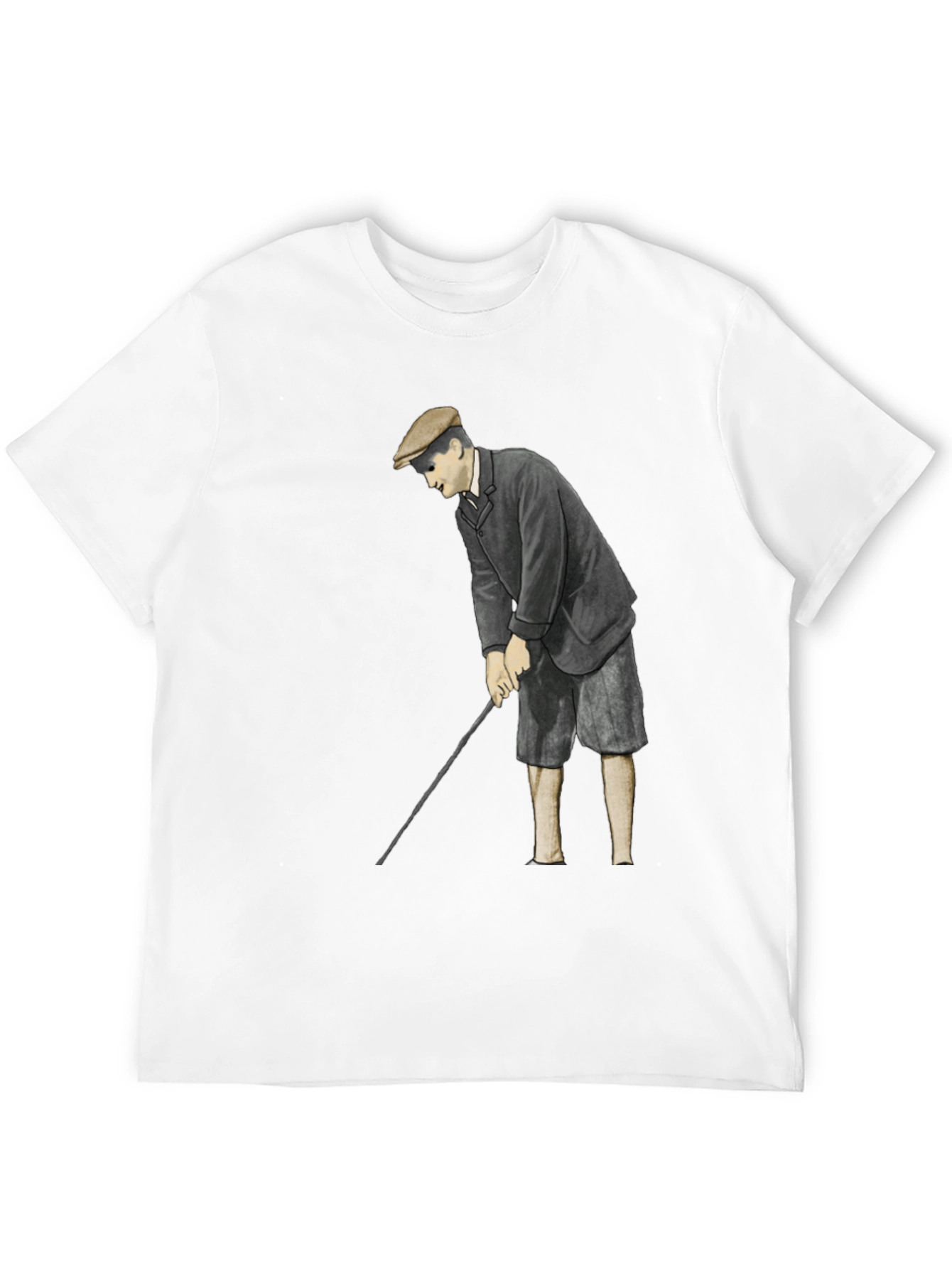 Black Vintage Golfer T-Shirt - Classic Style view 12