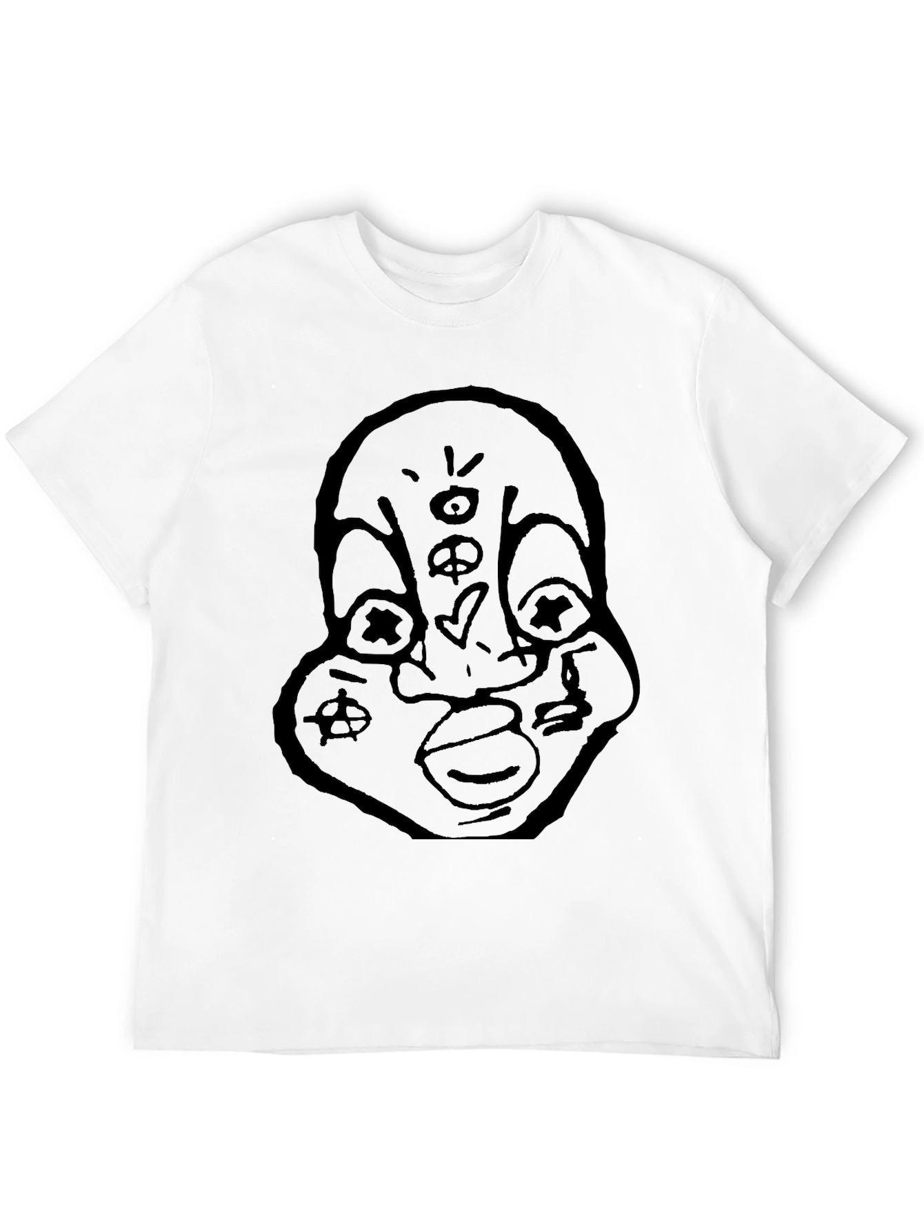 Black Unique Graphic Print Black T-Shirt view 12