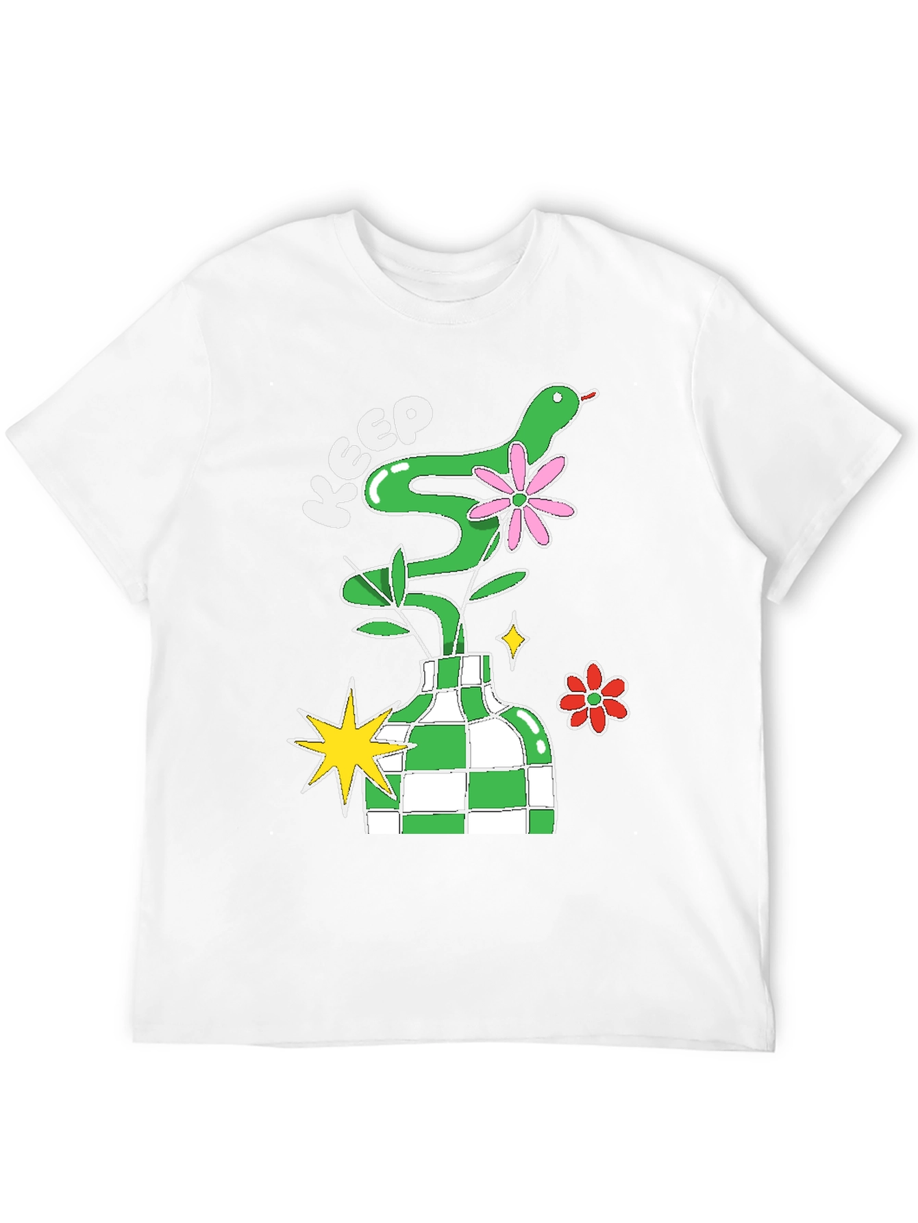 Black Keep Snake Plant Tee - Quirky Graphic T-Shirt view 12